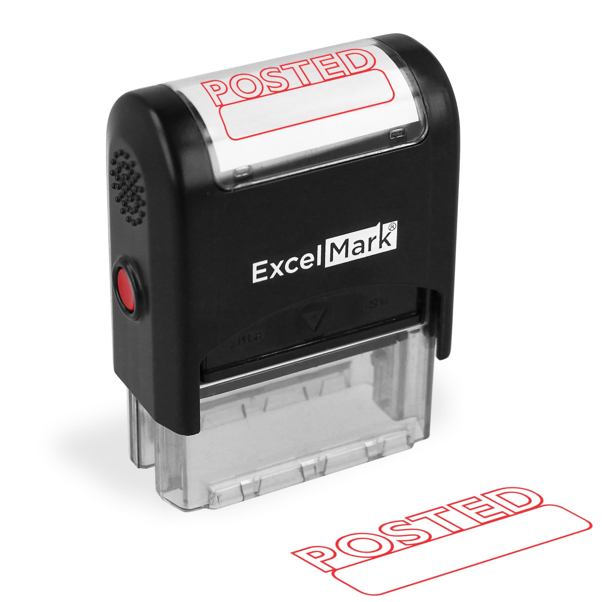 ExcelMarkPosted Self Inking Rubber Stamp - Red Ink (A1539)
