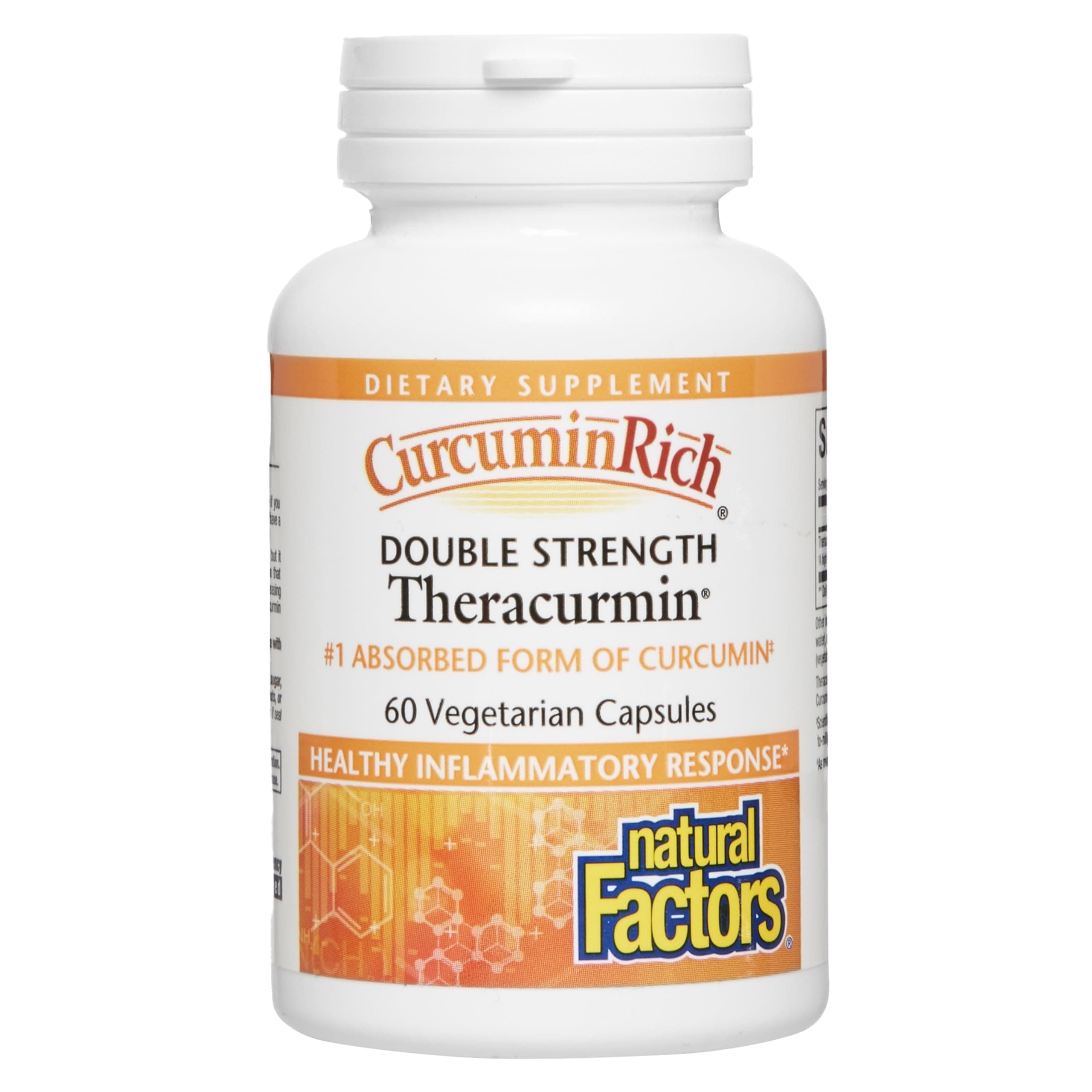 Natural Factors, CurcuminRich Double Strength Theracurmin, 60 mg, Just 1 Capsule Daily, Formulated for Superior Absorption, 60 Count (Pack of 1)