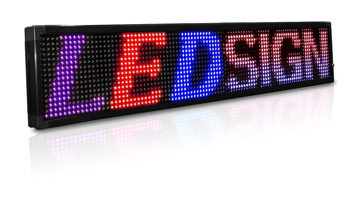 LED Signs 40" X 15" Tri-color Bright Digital Programmable Scrolling Message Display / Business Tools