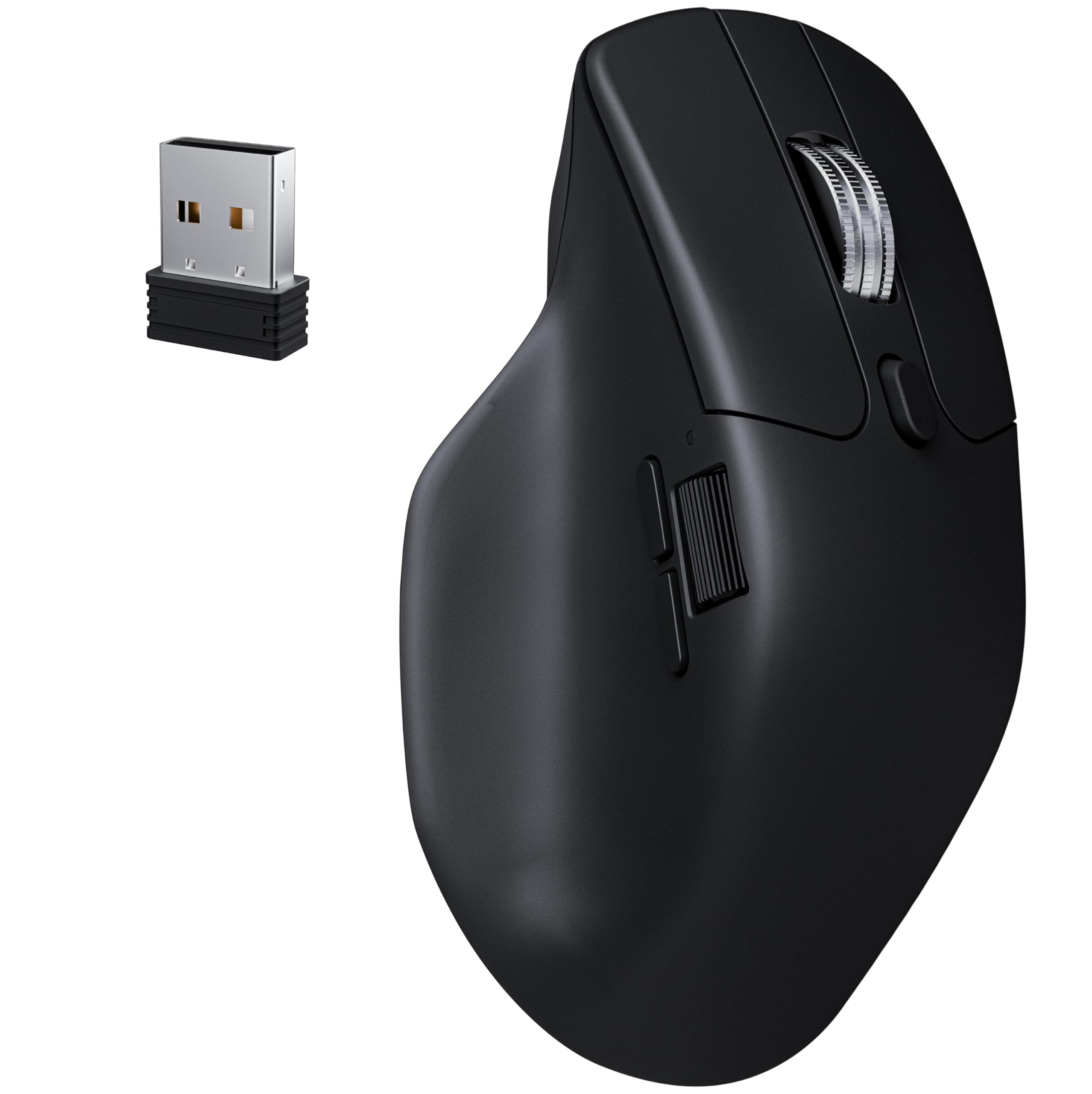 M6 8000 Hz Silent Wireless Bluetooth 5.3/2.4 GHz/Wired Connection Gaming Mouse, Lightweight Body Programmable PixArt 3950 Sensor (30K DPI / 750 IPS) for Windows Mac Linux - Black