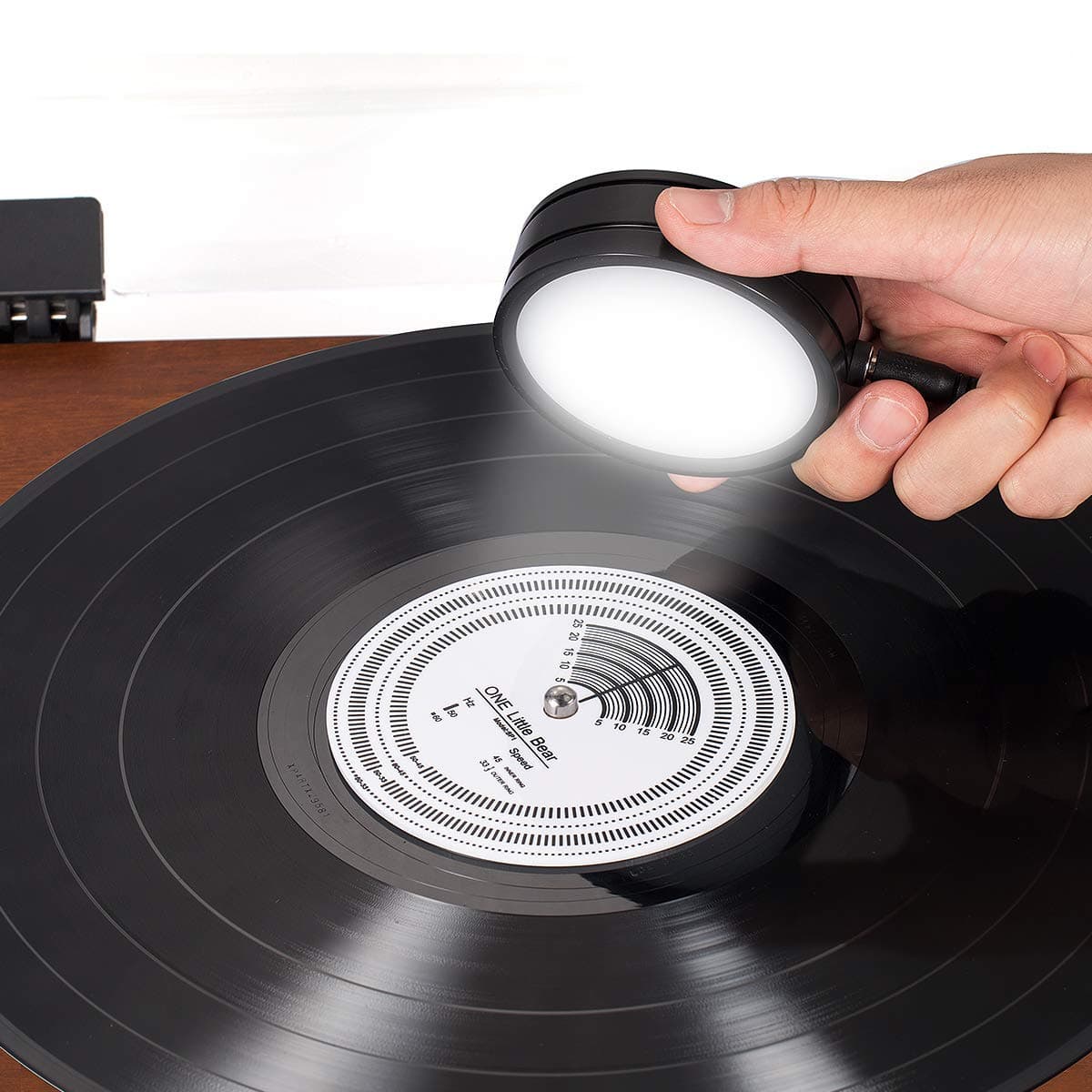 Nobsound D60 50/60Hz Stroboscopic Speed Strobe Light & Tachometer Disc for Turntable LP Record Player (Power Supply Version,Black)