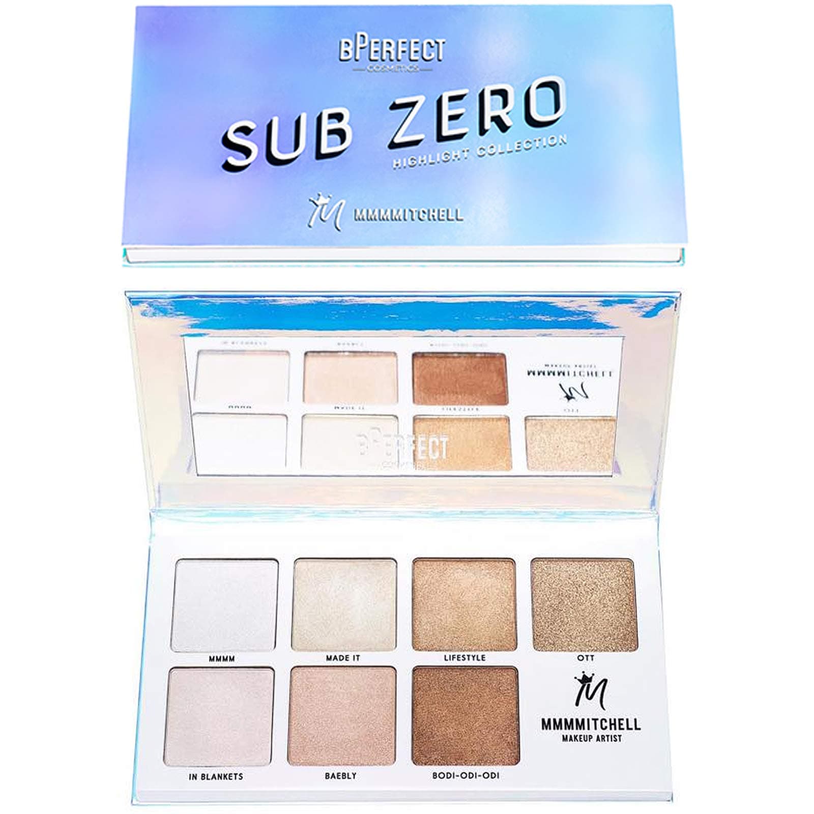 BPerfect Mmmmitchell Sub Zero Highlighter Palette Face Highlight Makeup Collection