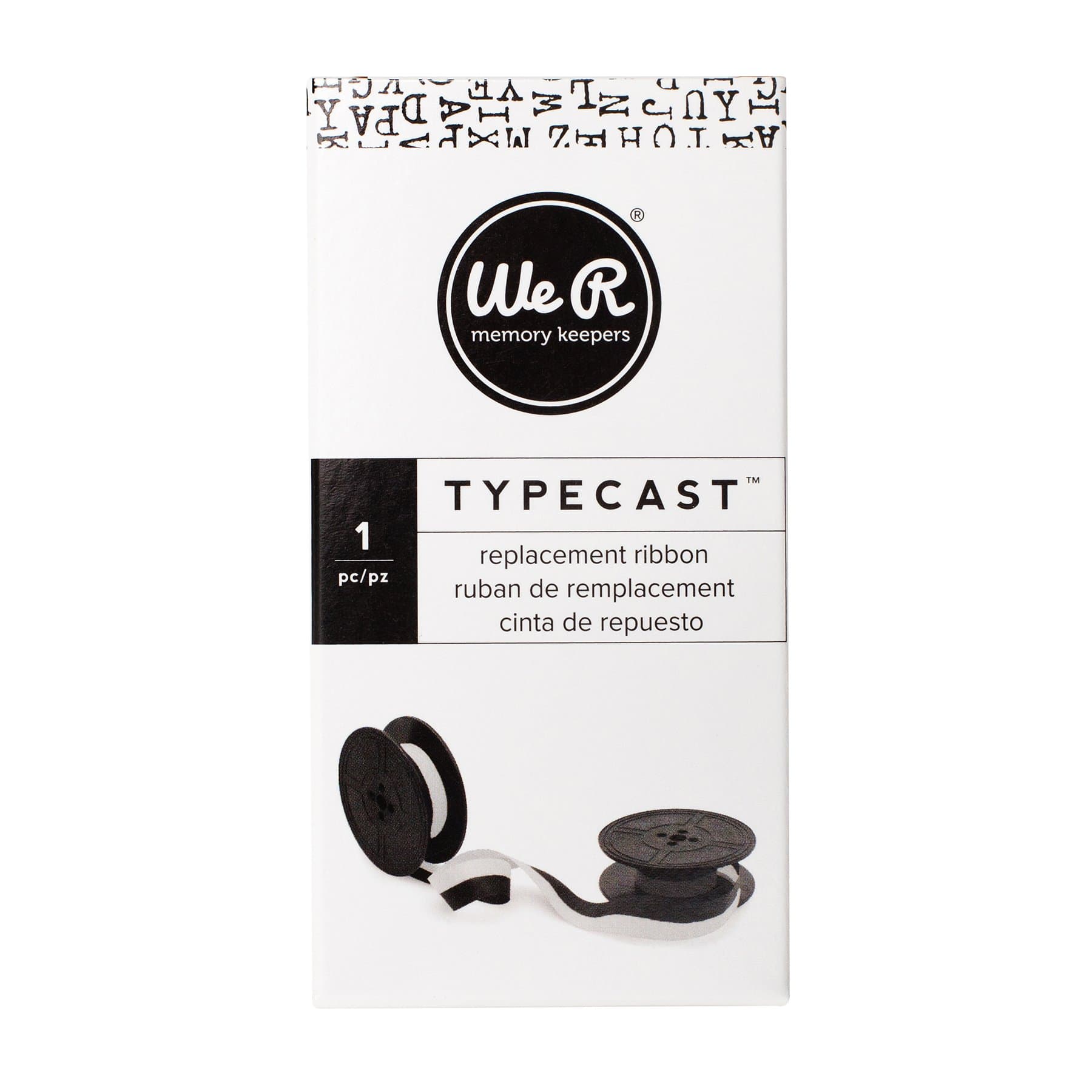 We R Memory Keepers Typecast Typewriter - Ribbon - White / Black
