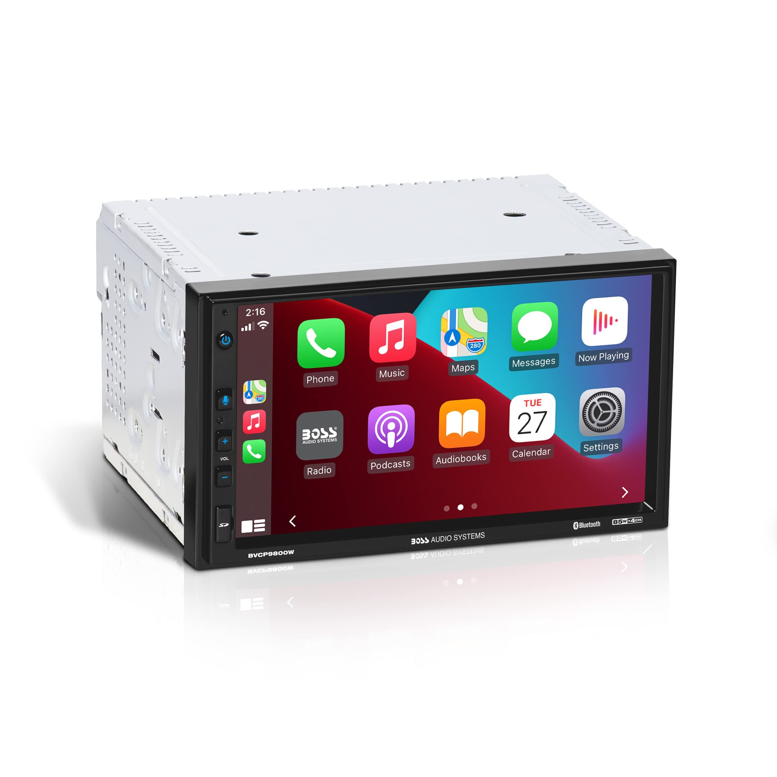 BOSS Audio Systems BVCP9800W Car Stereo - Wireless Apple CarPlay & Android Auto, Double Din, 7 Inch Touchscreen, Bluetooth, No CD DVD Player, AM/FM Radio Receiver