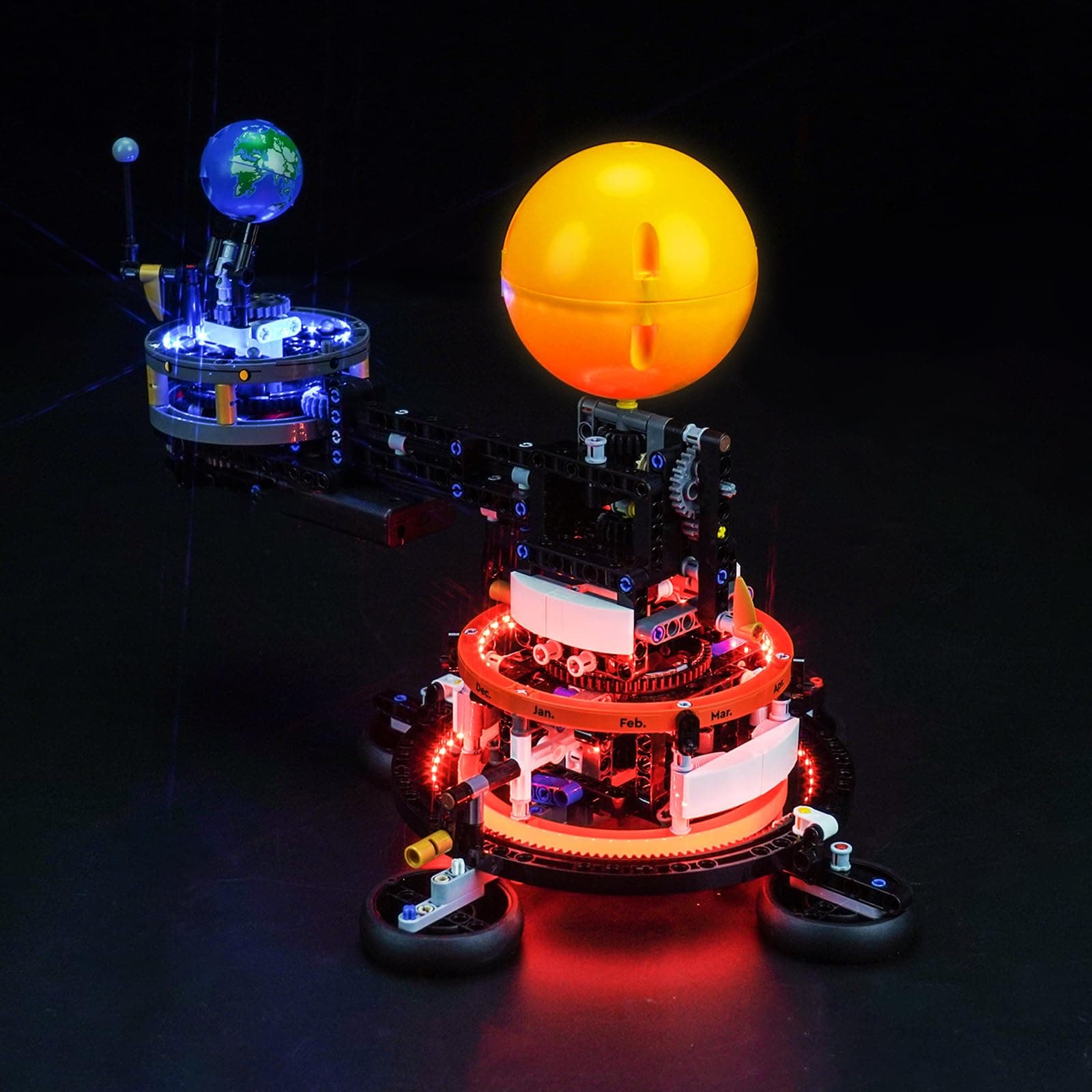 Upgraded Led Light Kit Compatible with Lego Technic Planet Earth and Moon in Orbit Building Set, Lights Decoration Compatible with Lego 42179 (Model Not Included)