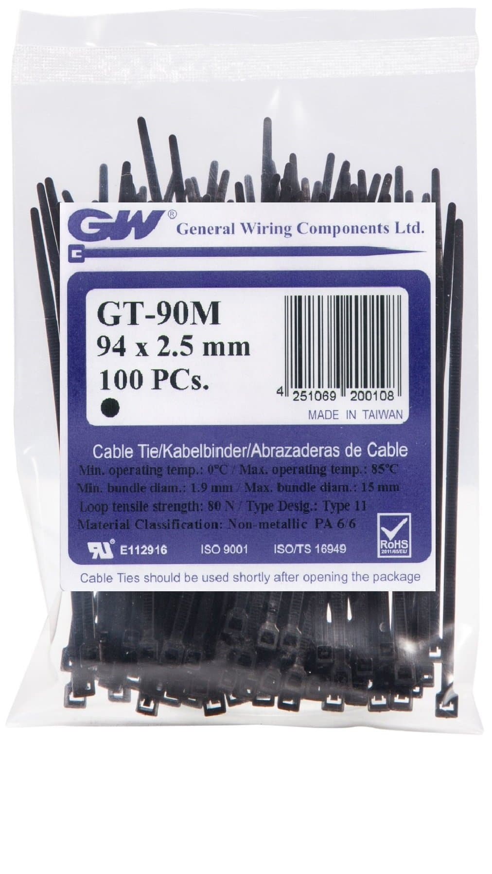 GW Kabelbinder-Technik GT-90MBC Cable Tie