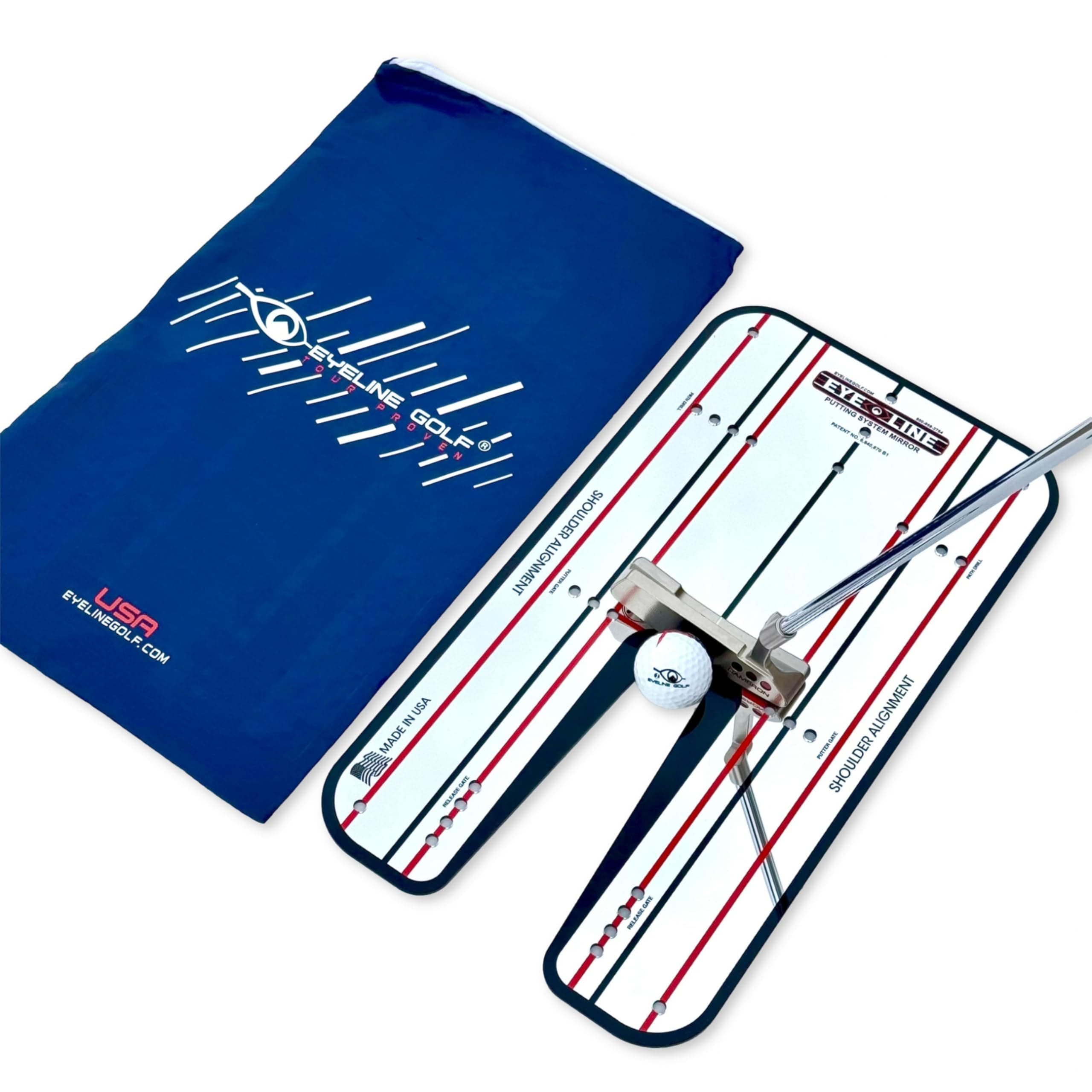 EyeLine Golf Putting Training Aid – Perfect for Alignment and Stroke Improvement Drills – Indoor and Outdoor Practice, Used by Tour Pros