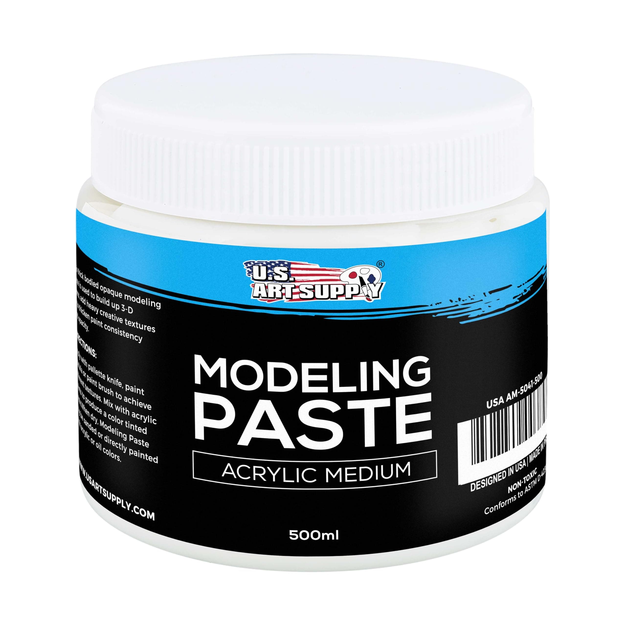 U.S. Art Supply Modeling Paste Acrylic Medium, 500ml Tub