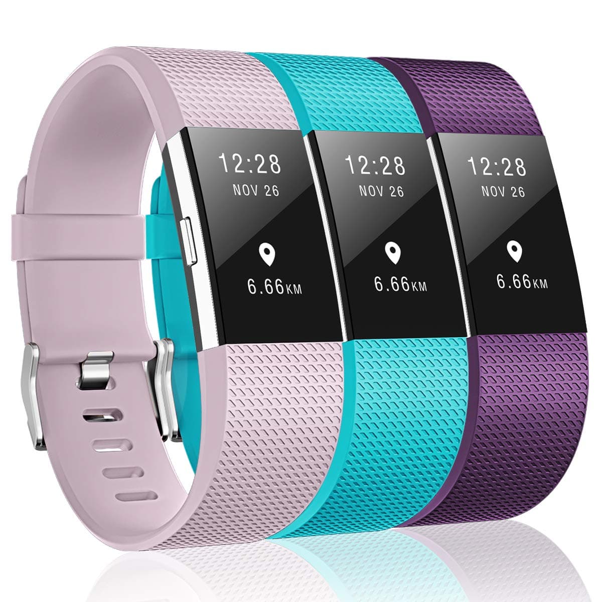 3 Pack Bands Compatible with Fitbit Charge 2, Classic & Special Edition Replacement Bands for Fitbit Charge 2, Women Men