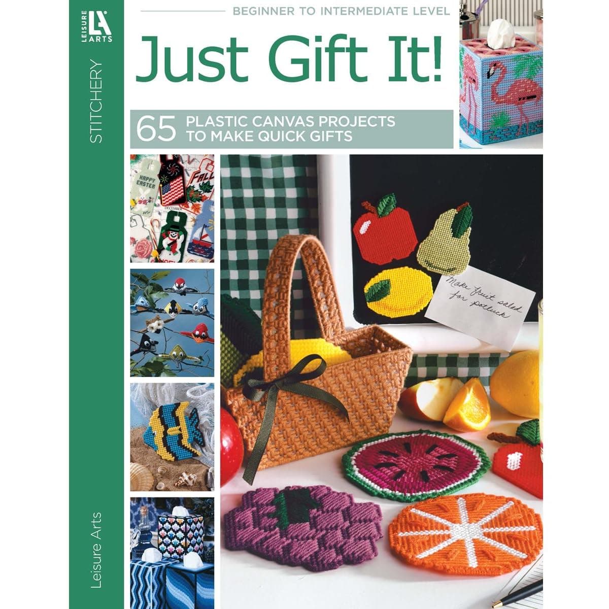 Leisure Arts Just Gift It! 65 Plastic Canvas Book - plastic canvas books and patterns for gift giving, decoration, Christmas decor - plastic canvas patterns