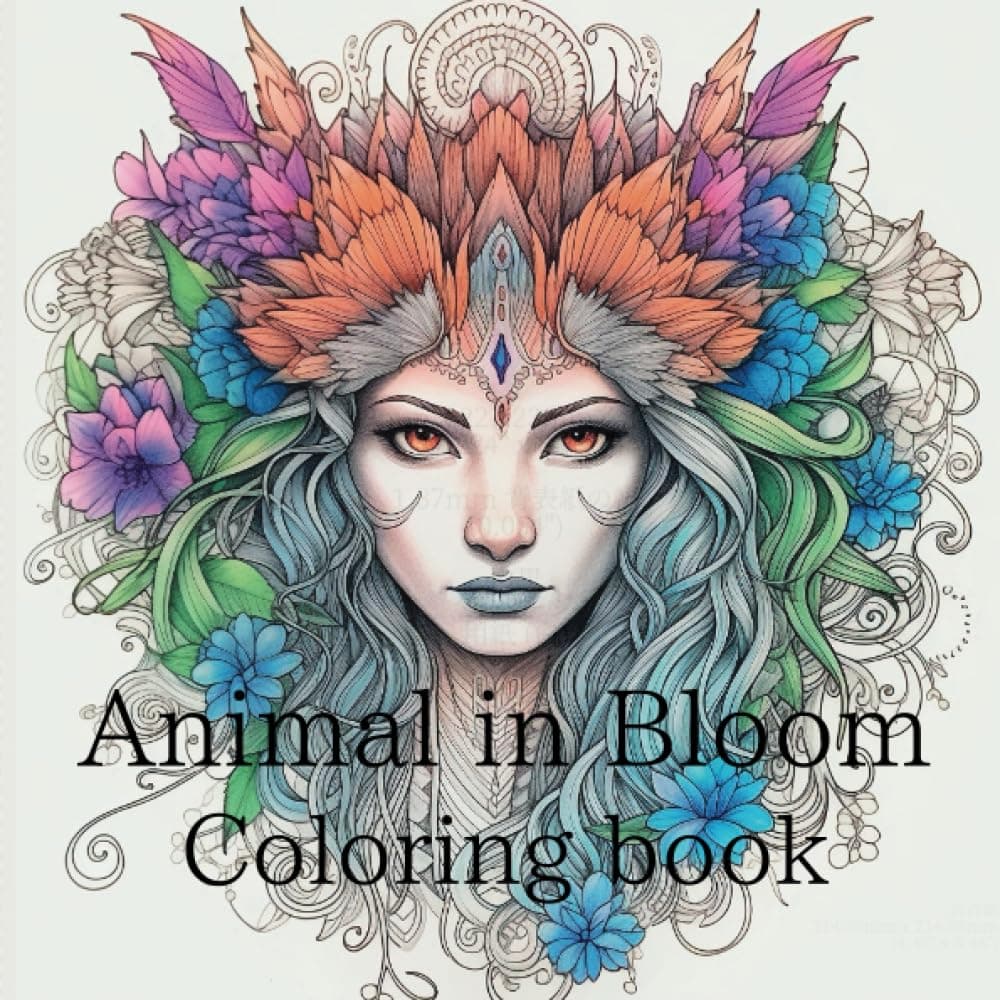 Animal in Bloom: Coloring book