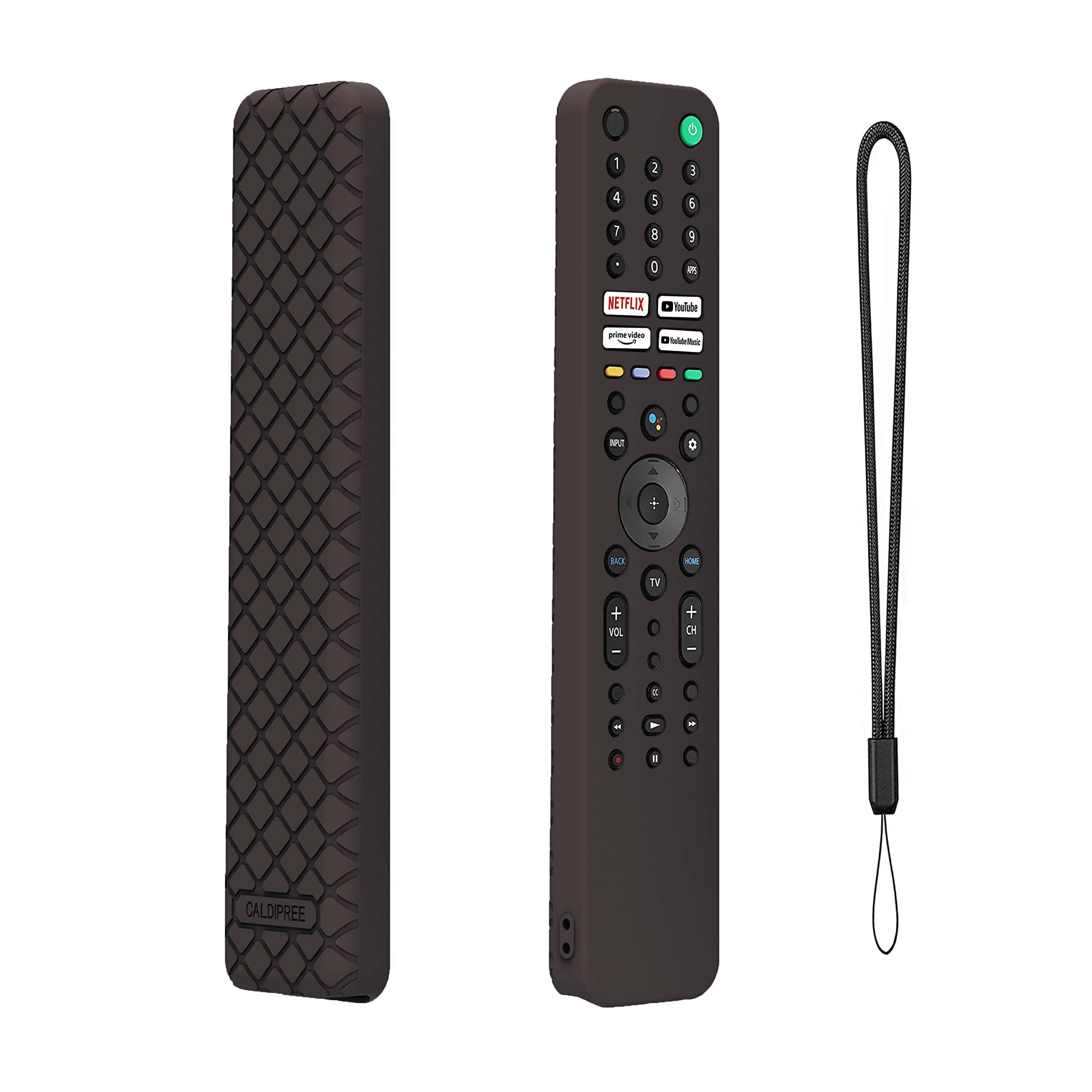 Silicone Remote Cover Case Pouch Compatible for RMF-TX520P Remote Case for Sony Smart Tv Voice Remote with Remote Loop (Black)