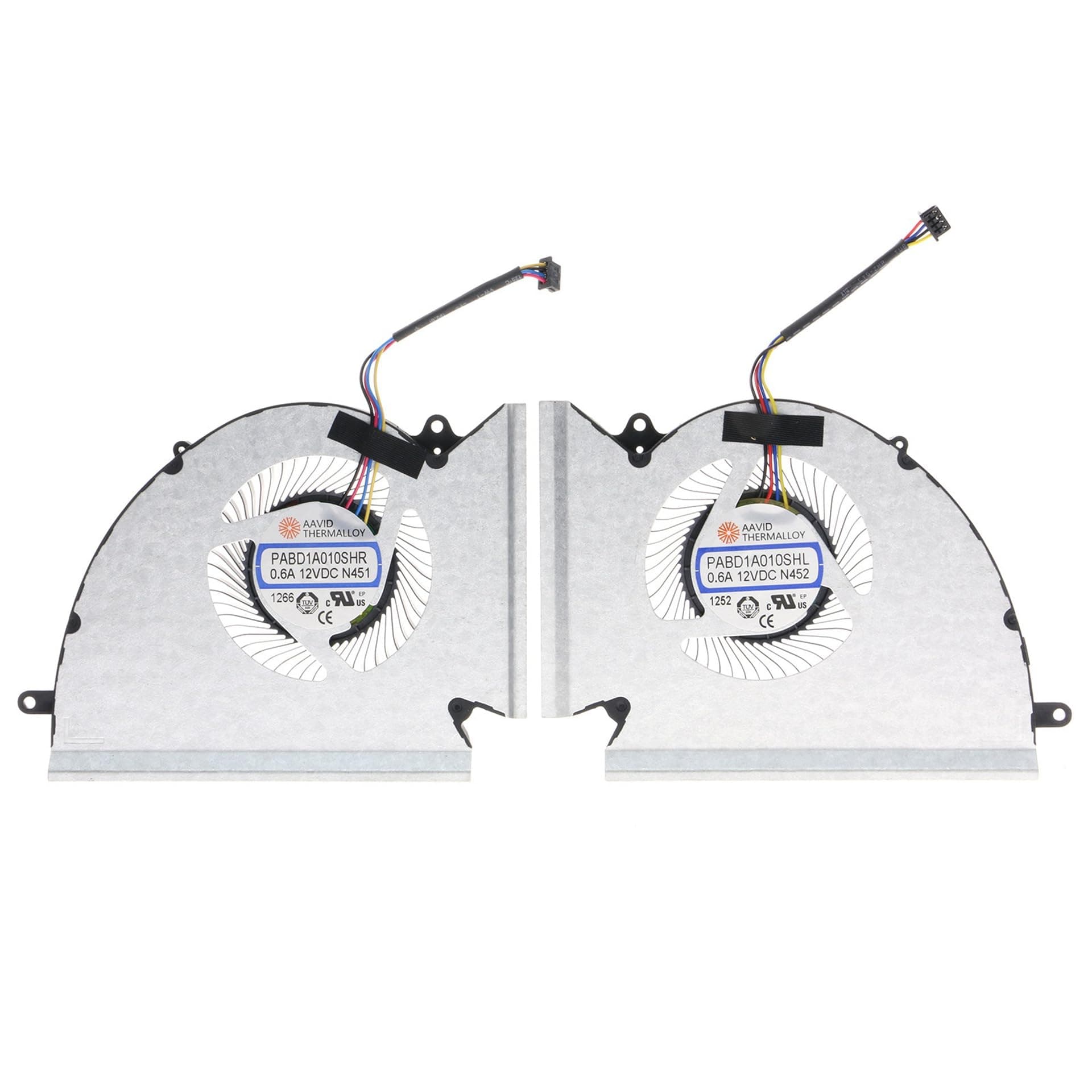 Replacement CPU&GPU Cooling Fan for MSI GP76 GE76 WE76 MS-17K2 MS-17K3 PABD1A010SHR N452 N451