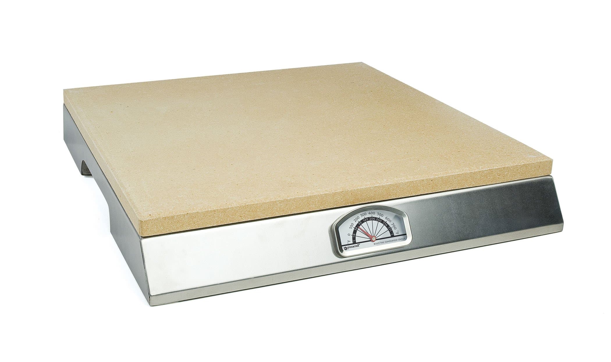 Pizzacraft Pizza Stone with Built-In Thermometer Base -