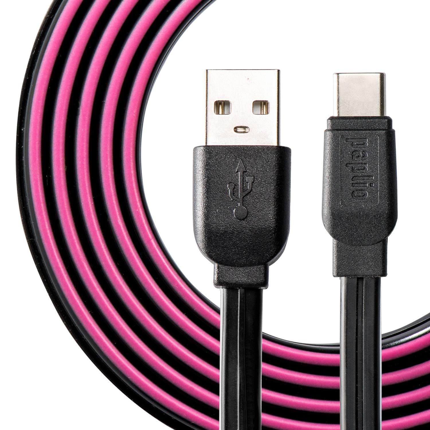 USB-C/Type-C to USB-A Paplio SnapIT Lite Patented Interlocking Cable [2-Pack, 3.3ft], Fast Charging for Samsung Galaxy S9/S9+/S8/S8+/Note 8, MacBook, LG V20/G5/G6, Nintendo Switch and More (Purple)