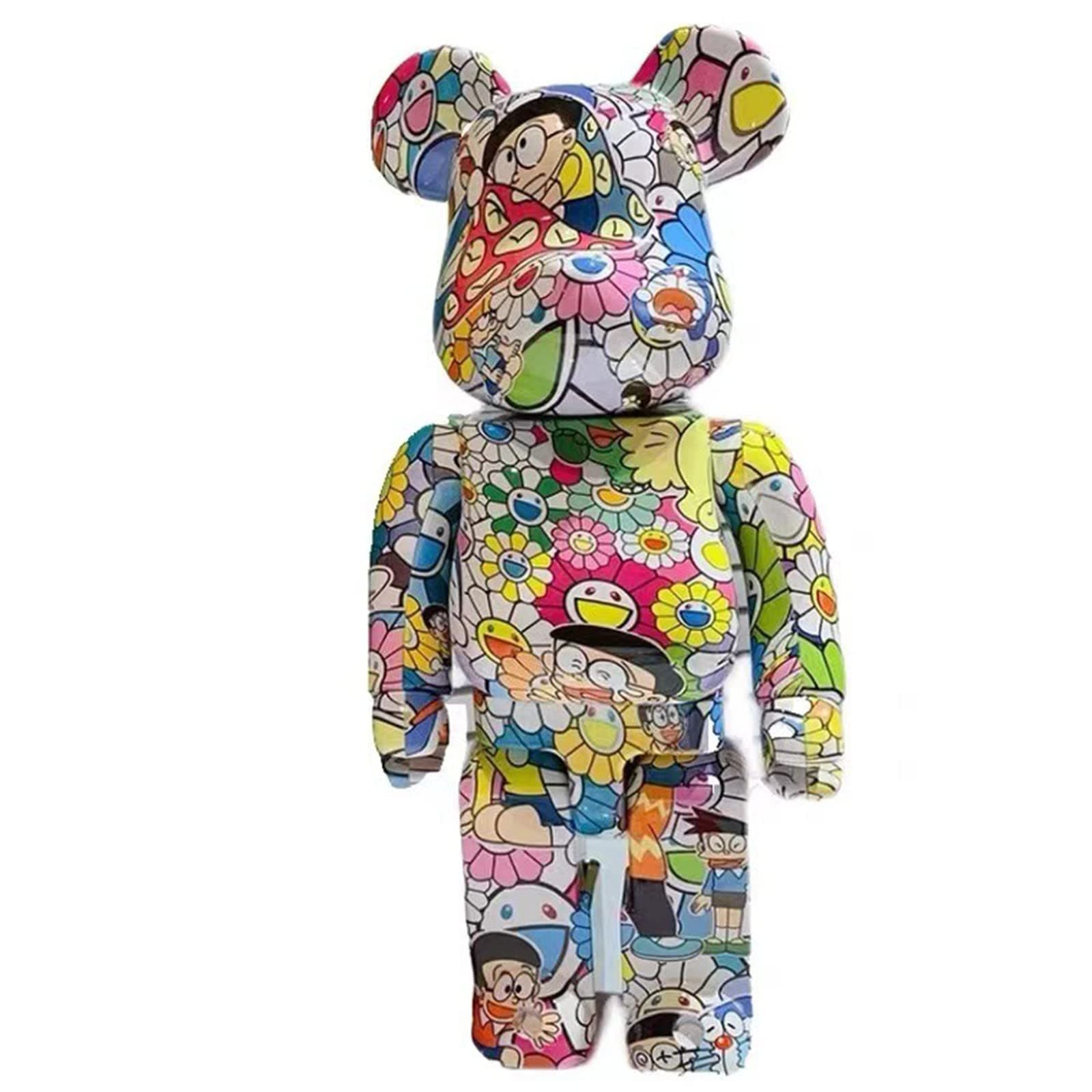 Bearbricks 400% Violent Bear Building Blocks Bear Doraemon Figurine Model Handmade Collectible Toy Gift Fashion Ornament Sculpture Statue 28CM (11in) A