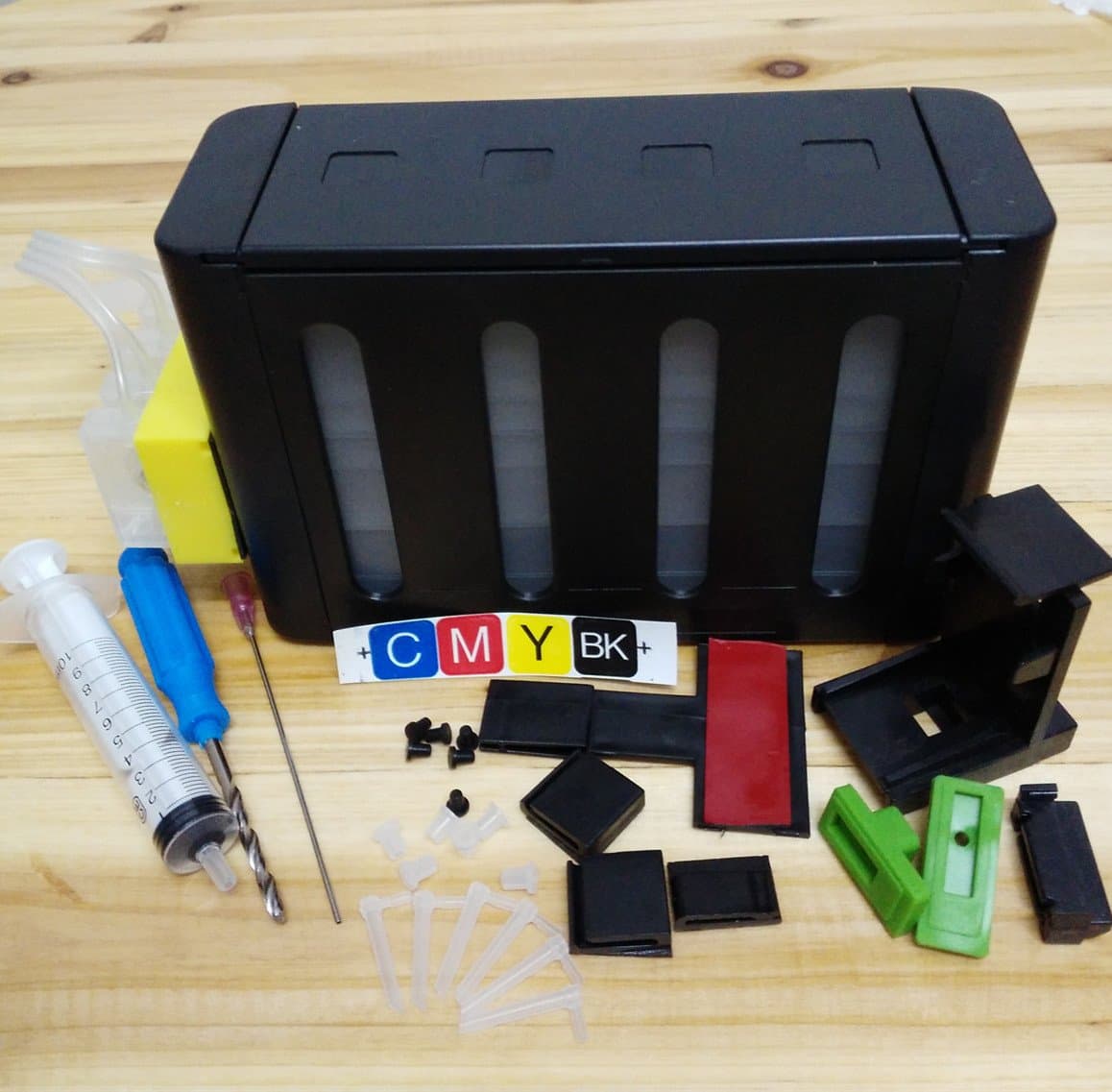 4 * 100ML CISS Uusually continous ink supply system accessories for hp canon epson brother printer with damper（TO effectively prevent the backflow of ink）