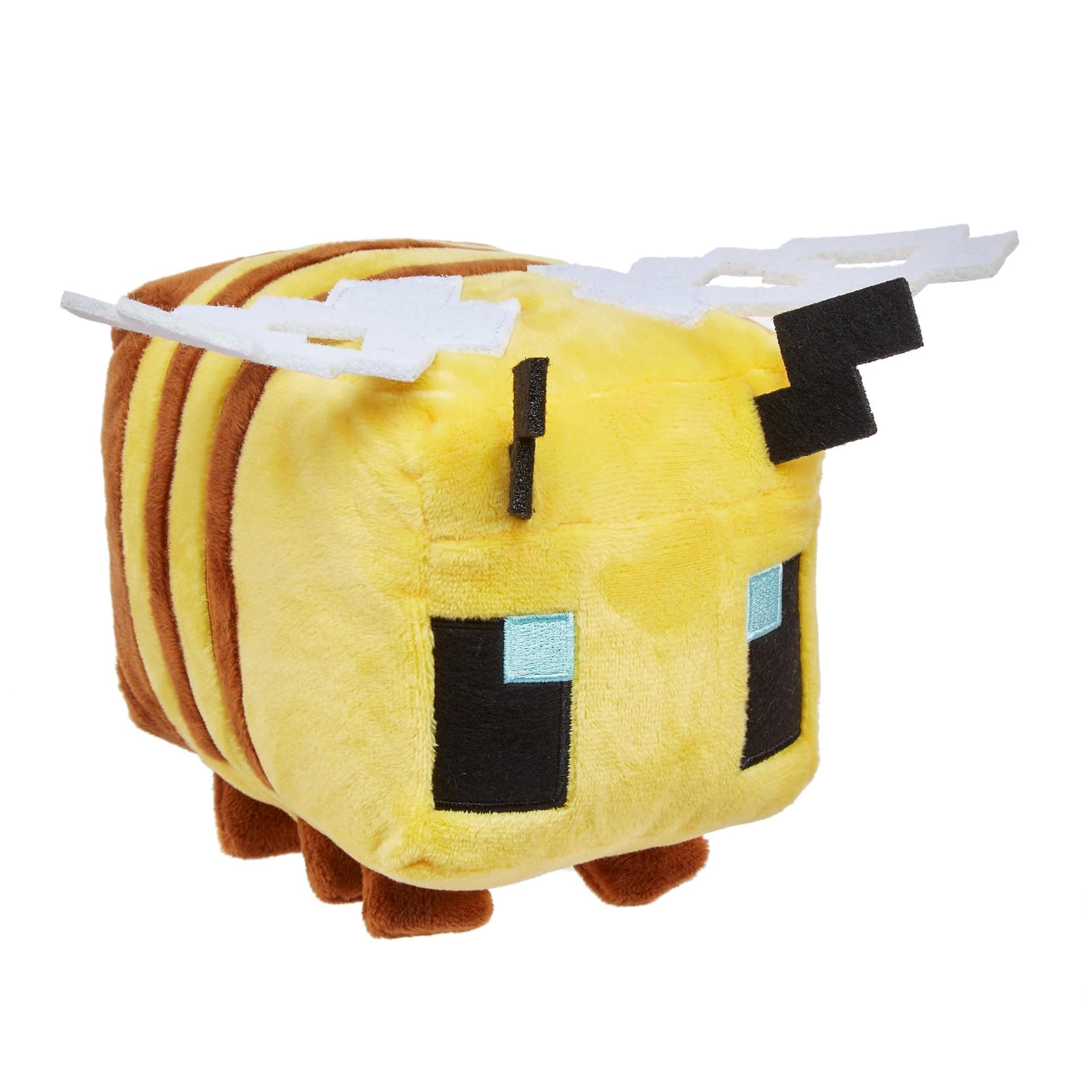 Mattel Minecraft Basic Plush Character Soft Dolls, Video Game-Inspired Collectible Toy Gifts for Kids & Fans Ages 3 Years Old & Up​​, HBN41, Black, 8" Bee