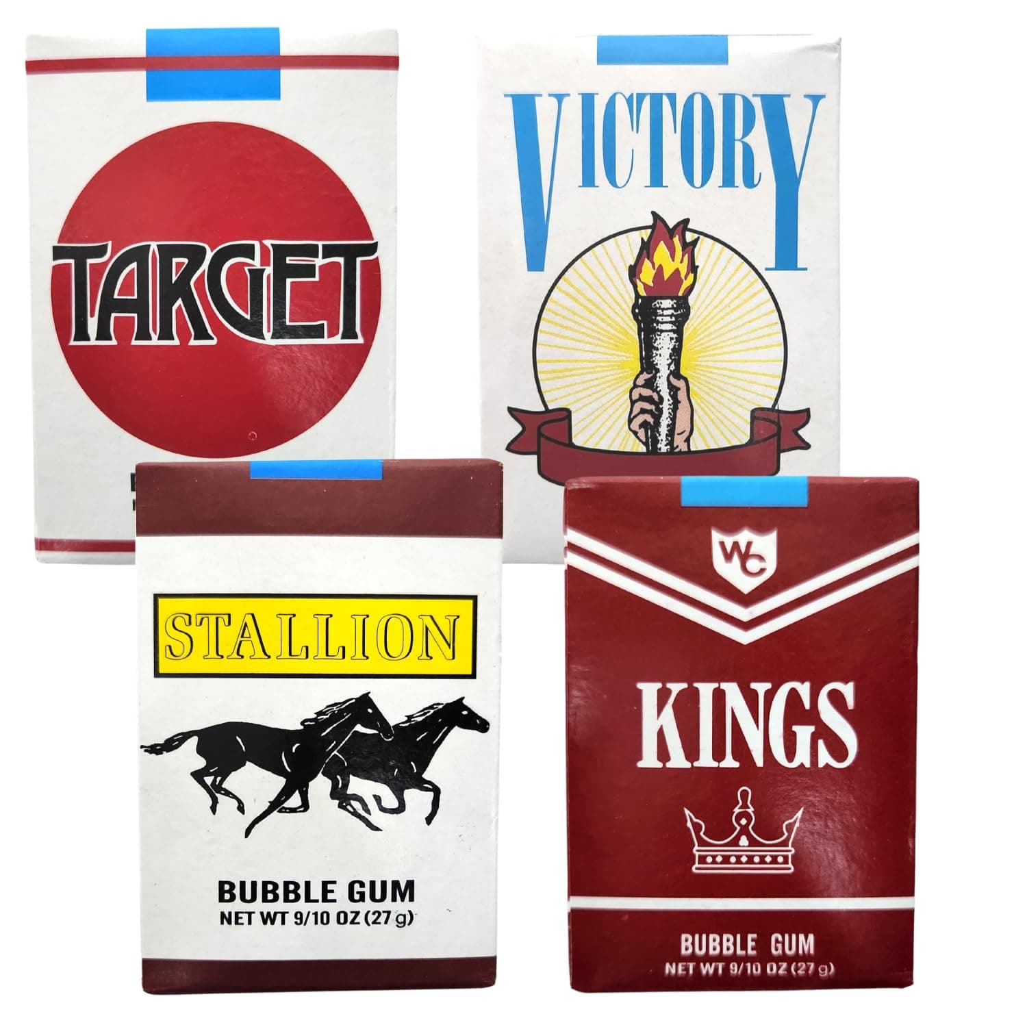 Gosu Toys Bubblegum Candy Cigarettes (4 Pack) with 2 Stickers