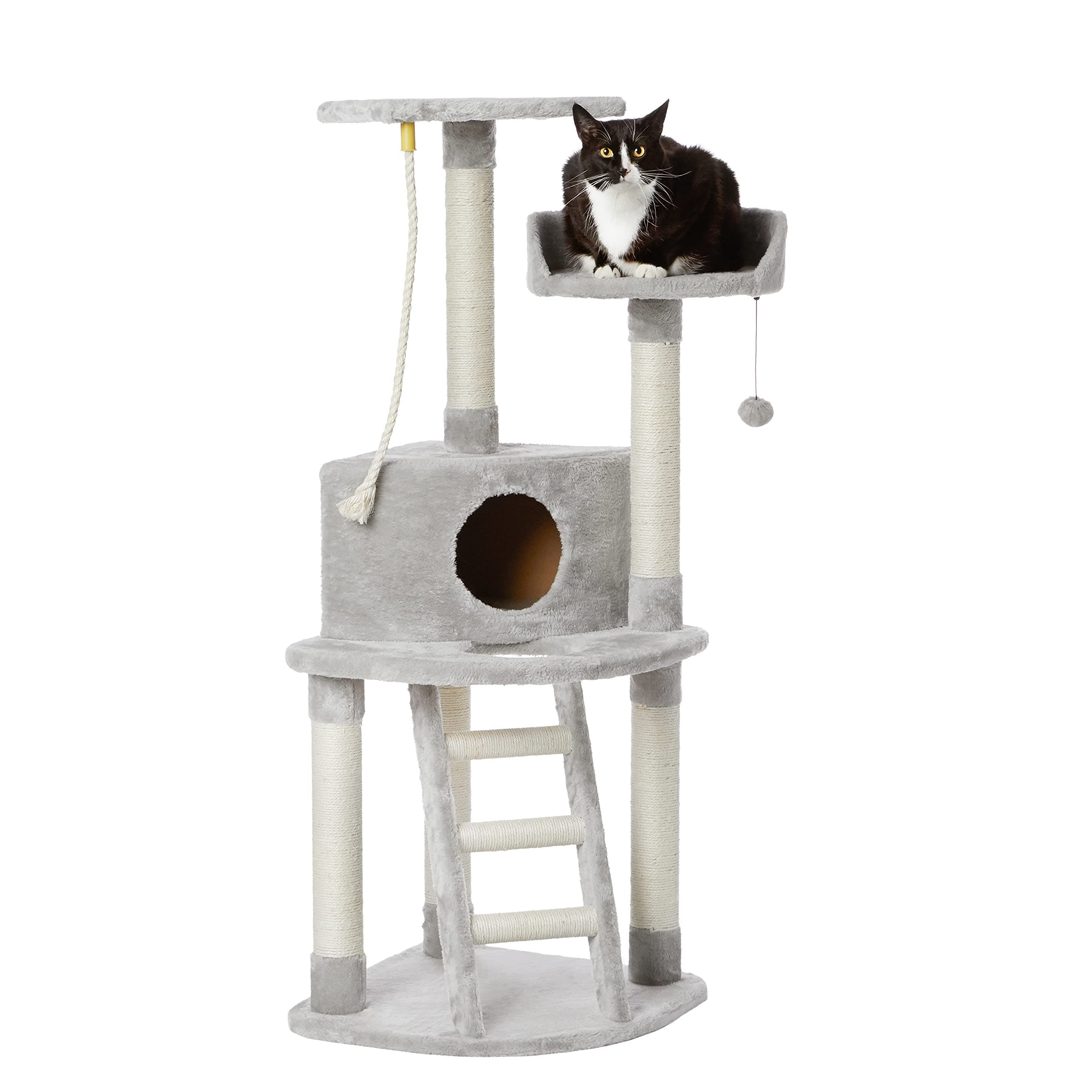 AmazonBasics Cat Tree with Platform, Grey ,1 Piece,X-Large