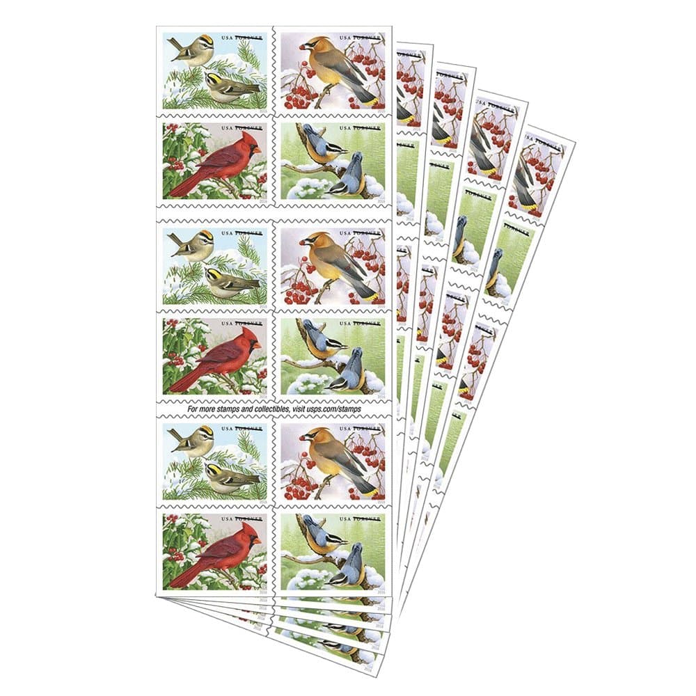 Snow Forever First Class Postage Stamps brighten cold winter days (5 sheets of 20 Stamps)