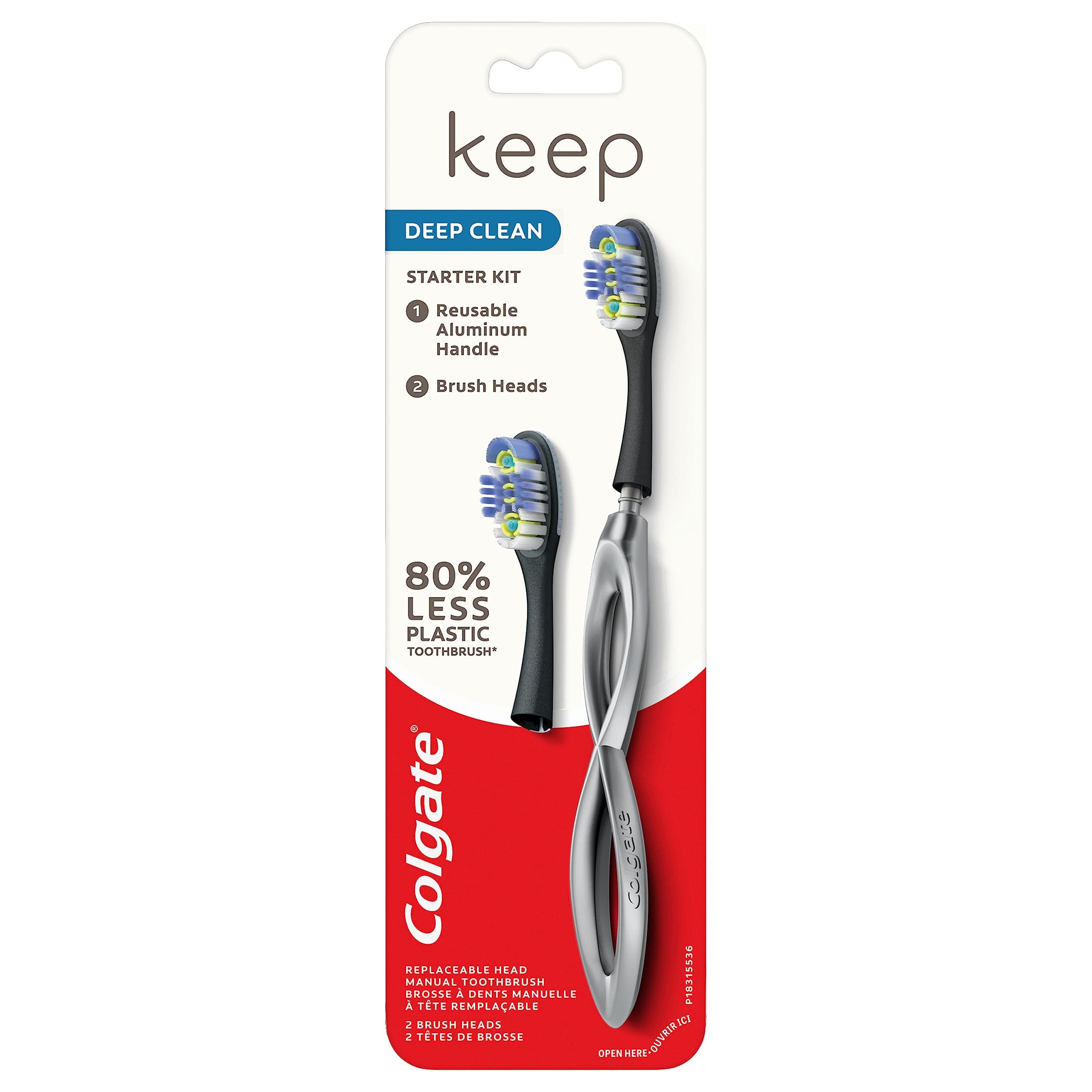 Colgate Colgate Keep Manual Toothbrush Deep Clean Starter Kit - Silver, 1 count