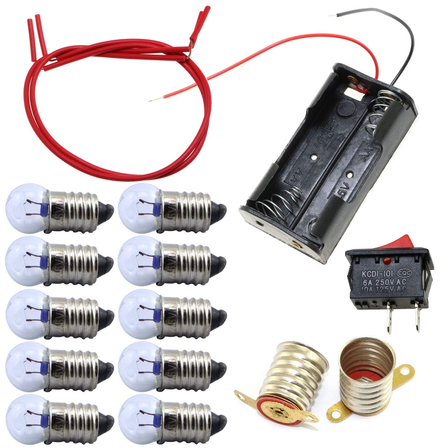 1Set Electrical Circuit Experiment Kit Fun Physics Experiment Homemade Series Circuits DIY Materials, Home School Educational Kit