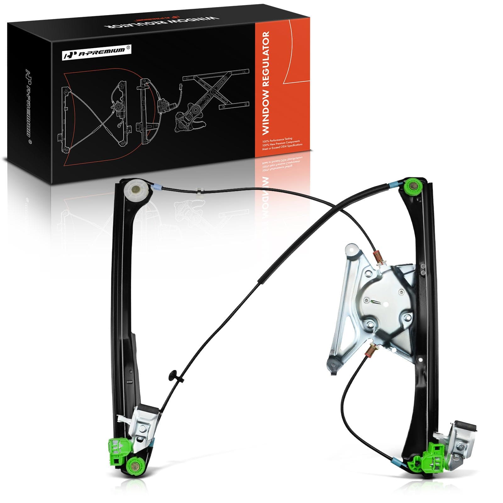 A-Premium Power Window Regulator without Motor Compatible with Audi A4 1996-2001 A4 Quattro 1996-2001 S4 2000-2002 Front Passenger Side