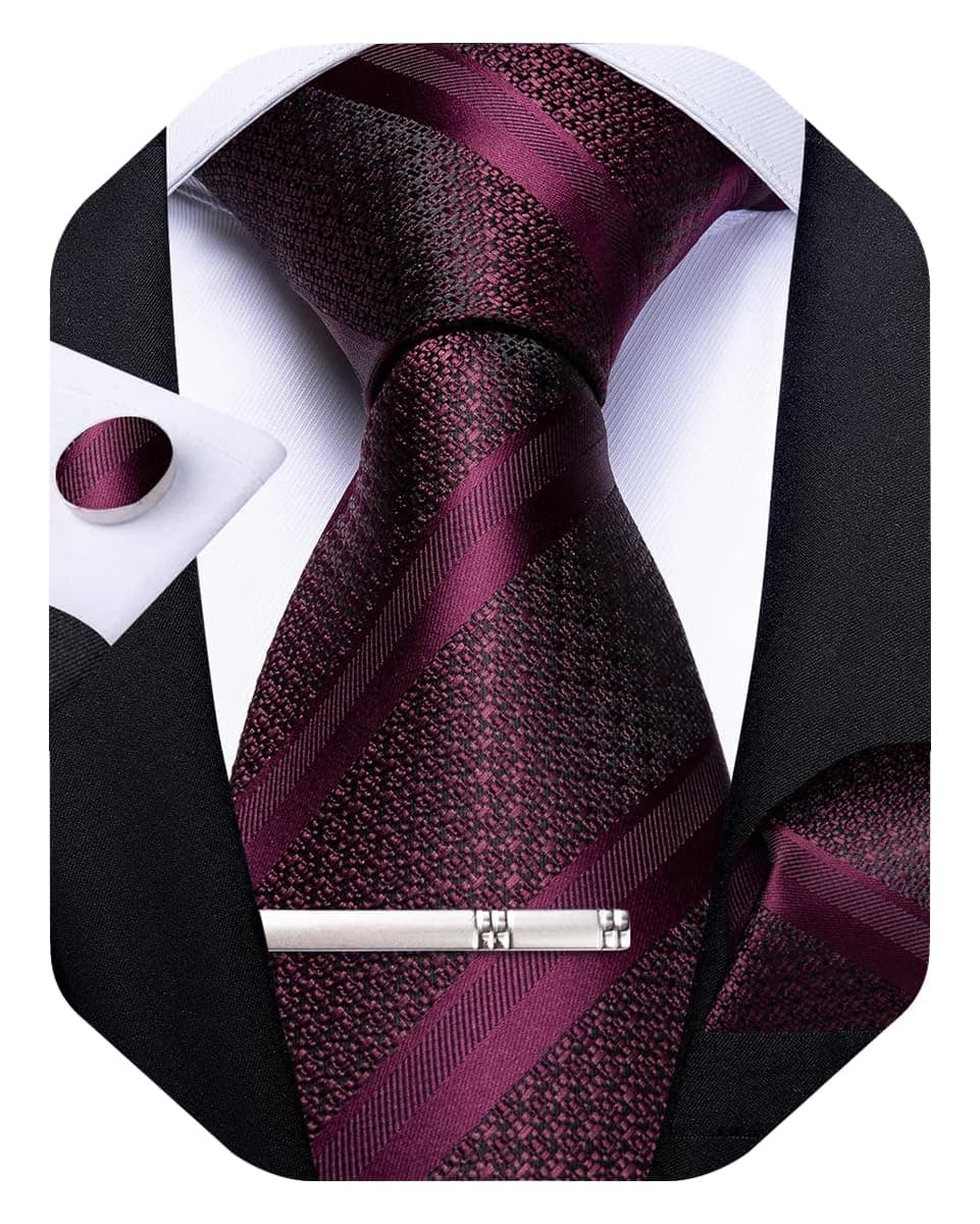 Burgundy Tie Set