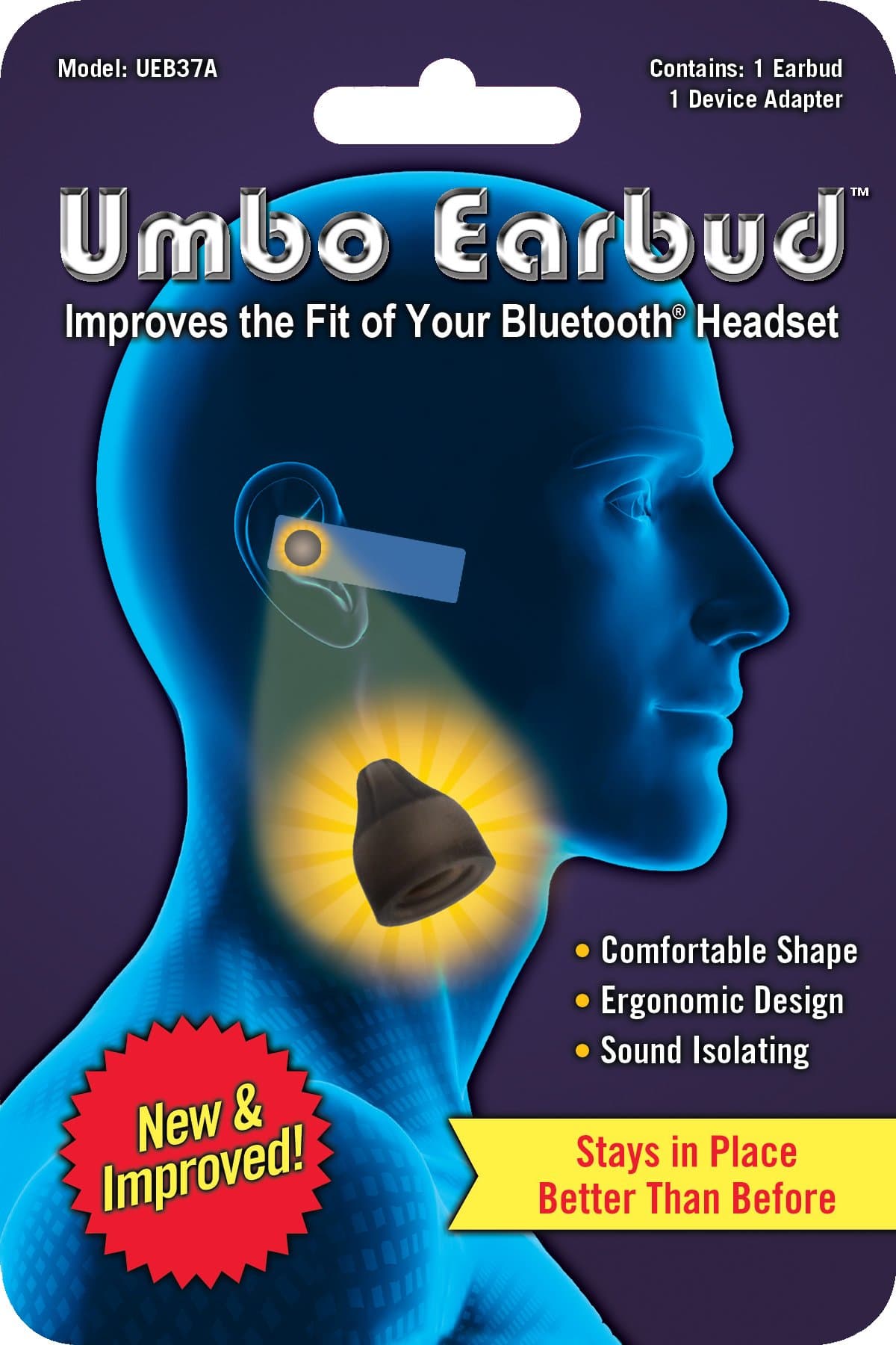 UEB37A Replacement Ear Bud Gel Tip for Bluetooth Headsets