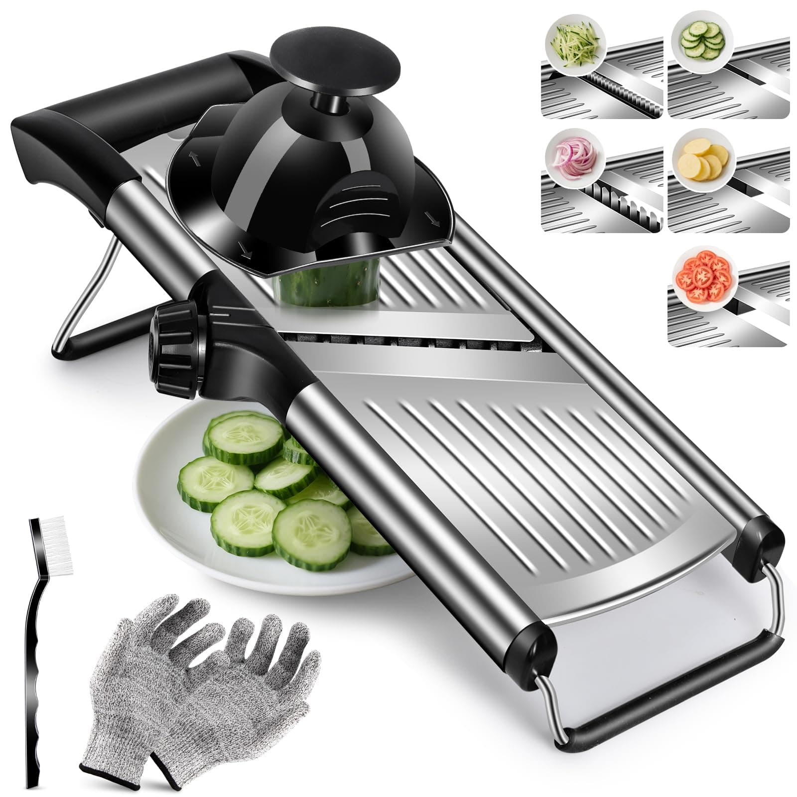 Professional Kitchen Mandoline Slicer in Stainless Steel