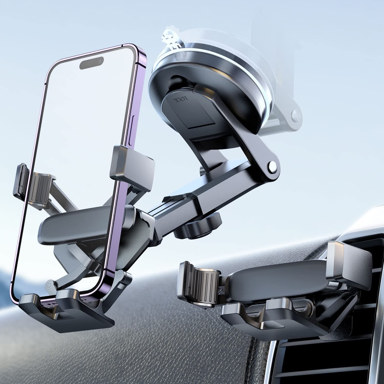 Gravity Suction Cup Phone Holder for Car