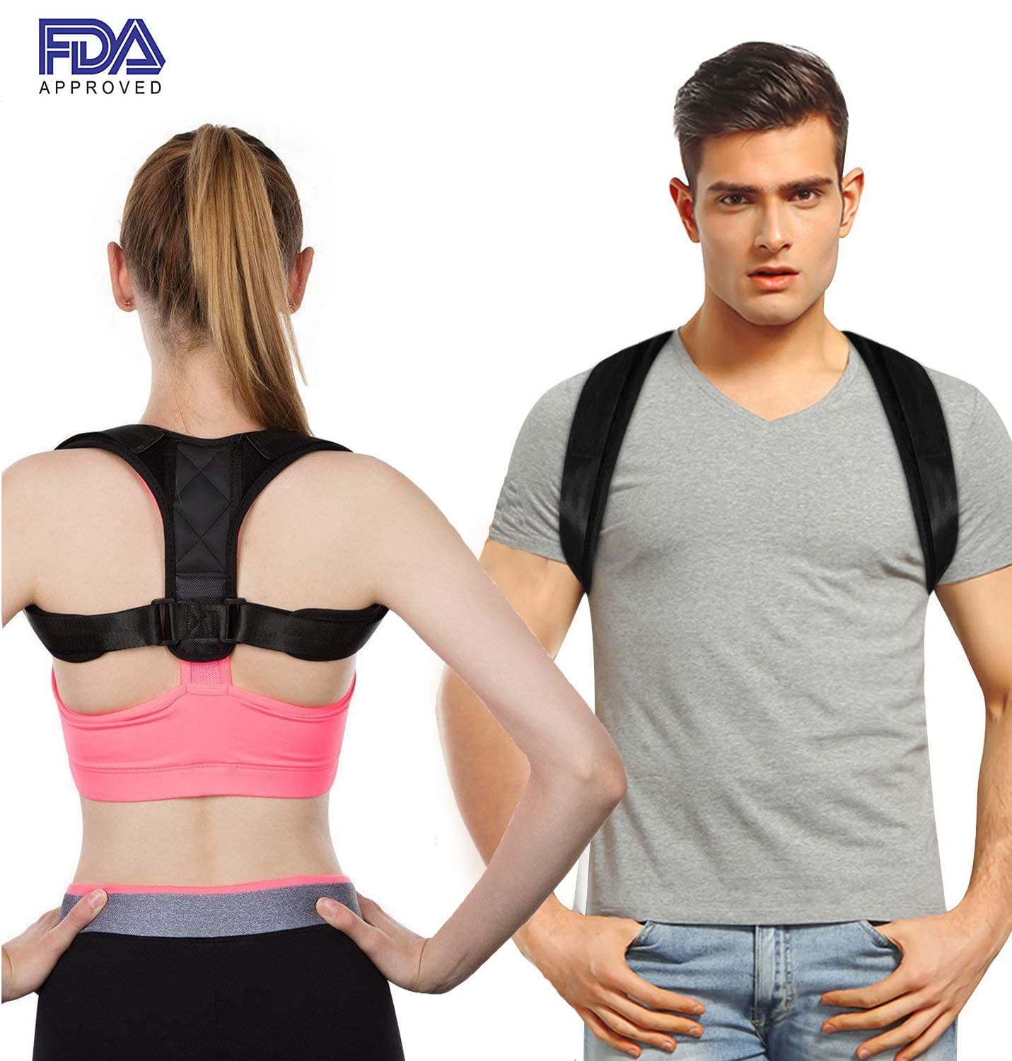 Posture Corrector for Women & Men, Comfortable & Adjustable Back Brace, Effective Neck Pain Relief Device, Improve Your Posture & Feel the Amazing Benefits, Corrects Slouching, Hunching & Bad Posture