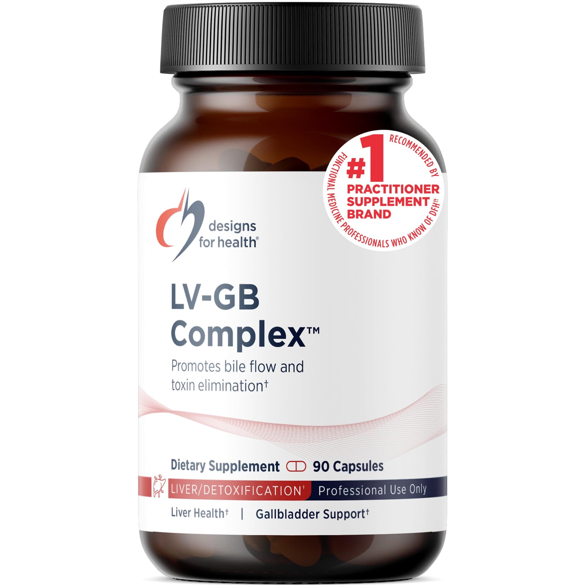 Designs for Health LV-GB Complex - Liver Detox Supplements for Gallbladder Support with Milk Thistle, Artichoke, Vitamins + Ox Bile - Supports Bile Flow + Toxin Elimination (90 Capsules)