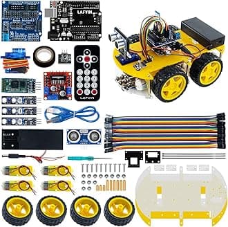 Smart Robot Car Kit Include Ultrasonic Sensor,R3 Board Compatible with Arduino IDE with Tutorial