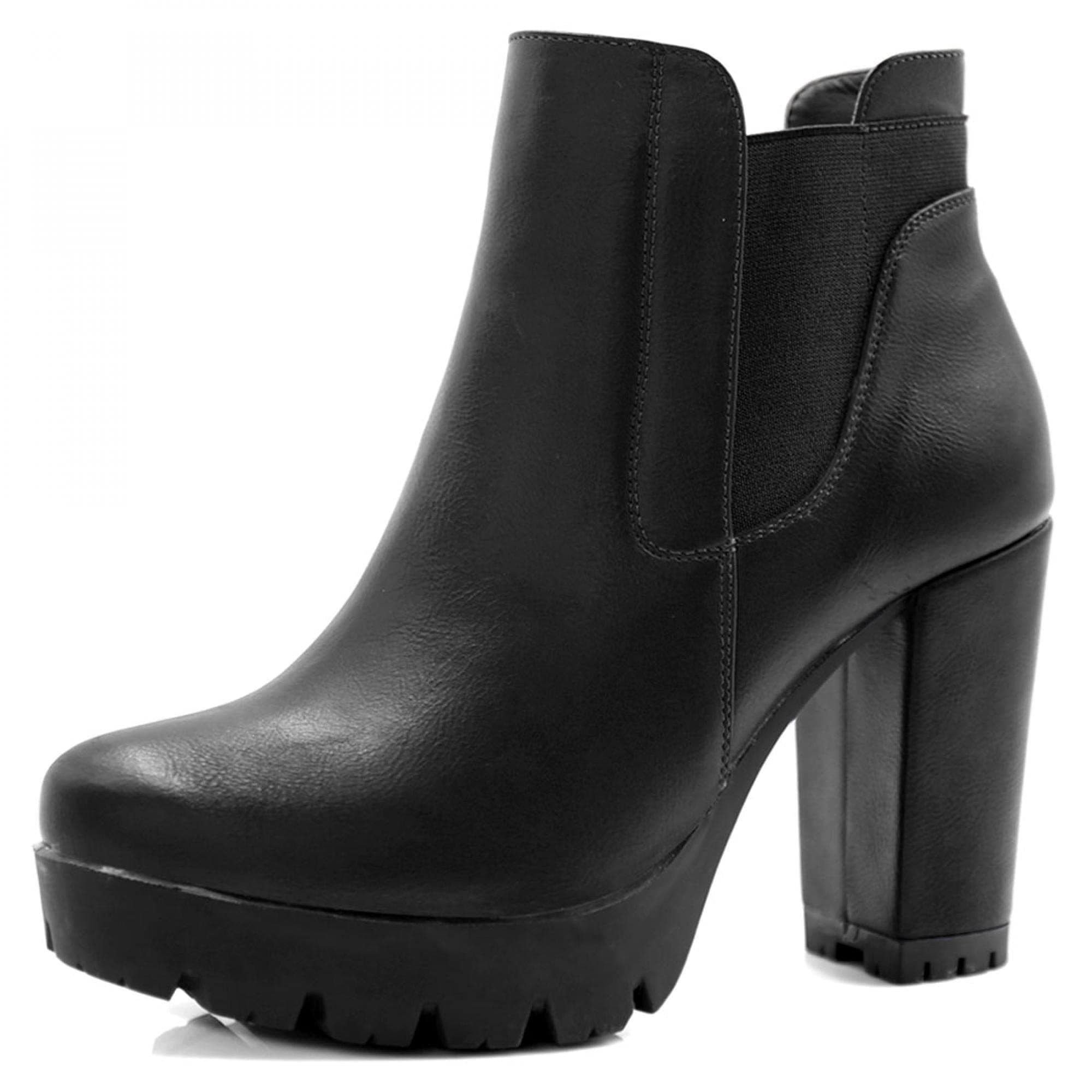 Women's Chunky High Heel Platform Ankle Boots