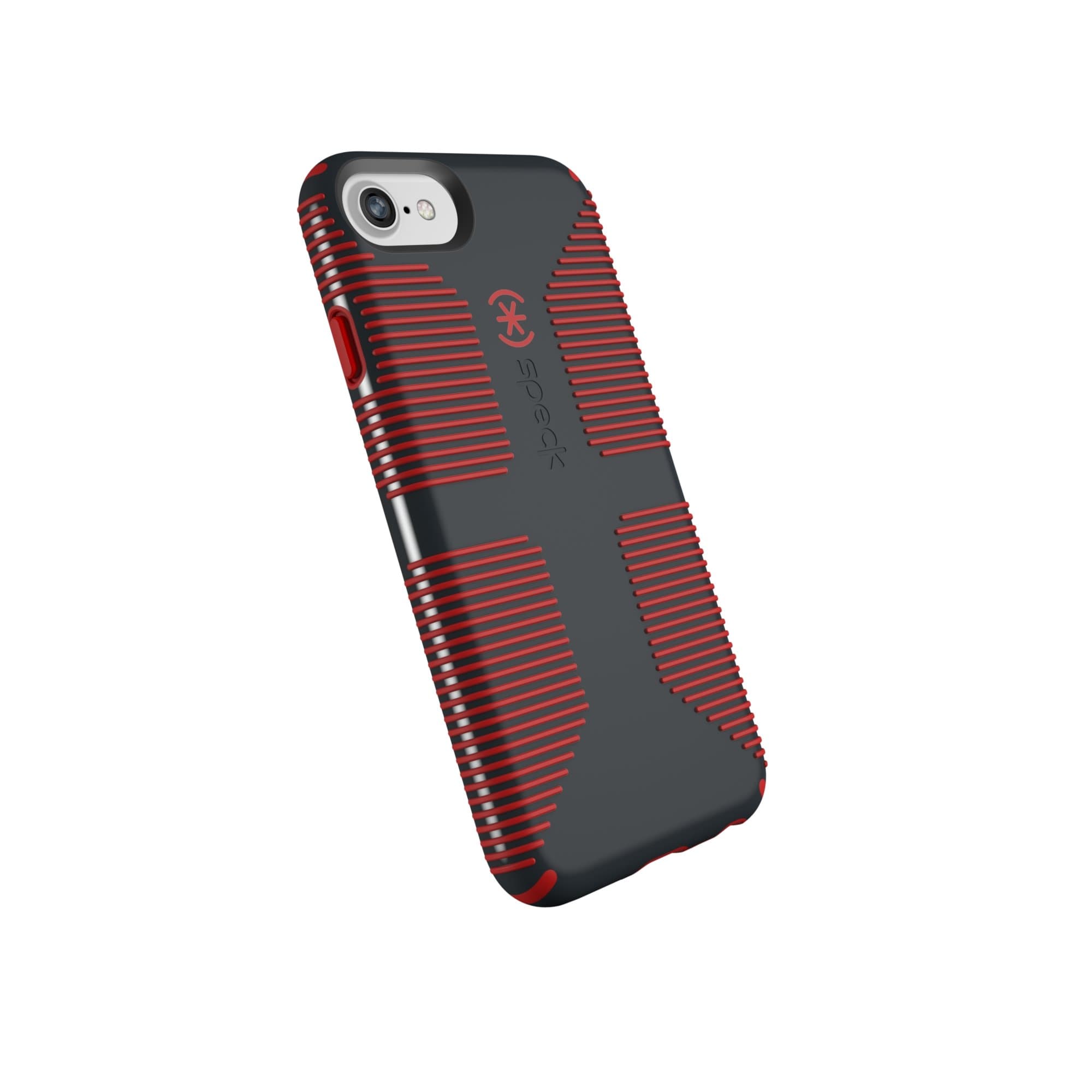 Products CandyShell Grip iPhone SE (2022) Case| iPhone SE (2020)/8/7 - Charcoal Grey/Dark Poppy Red