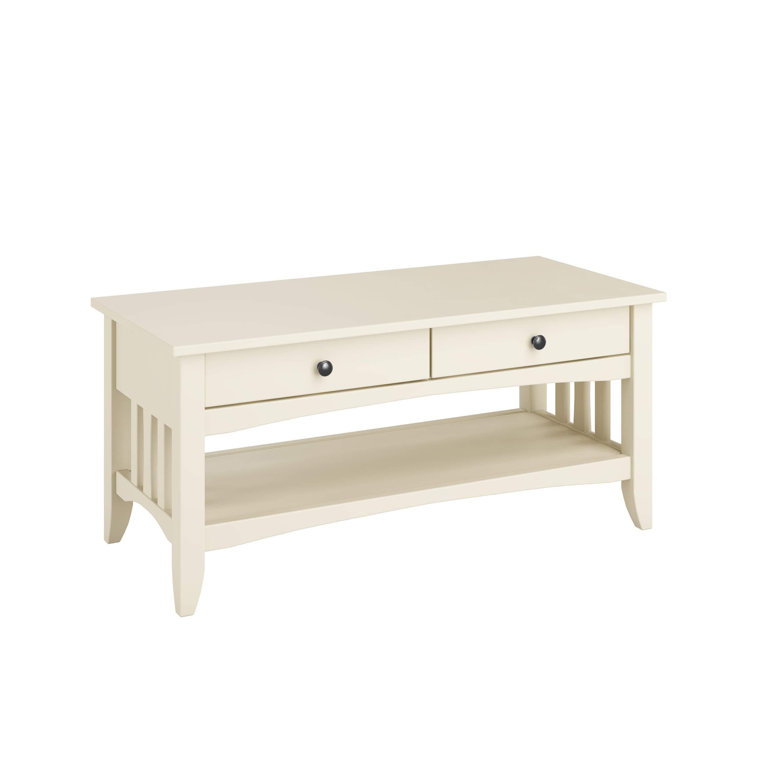 CorLiving Crestway Coffee Table, Antique White