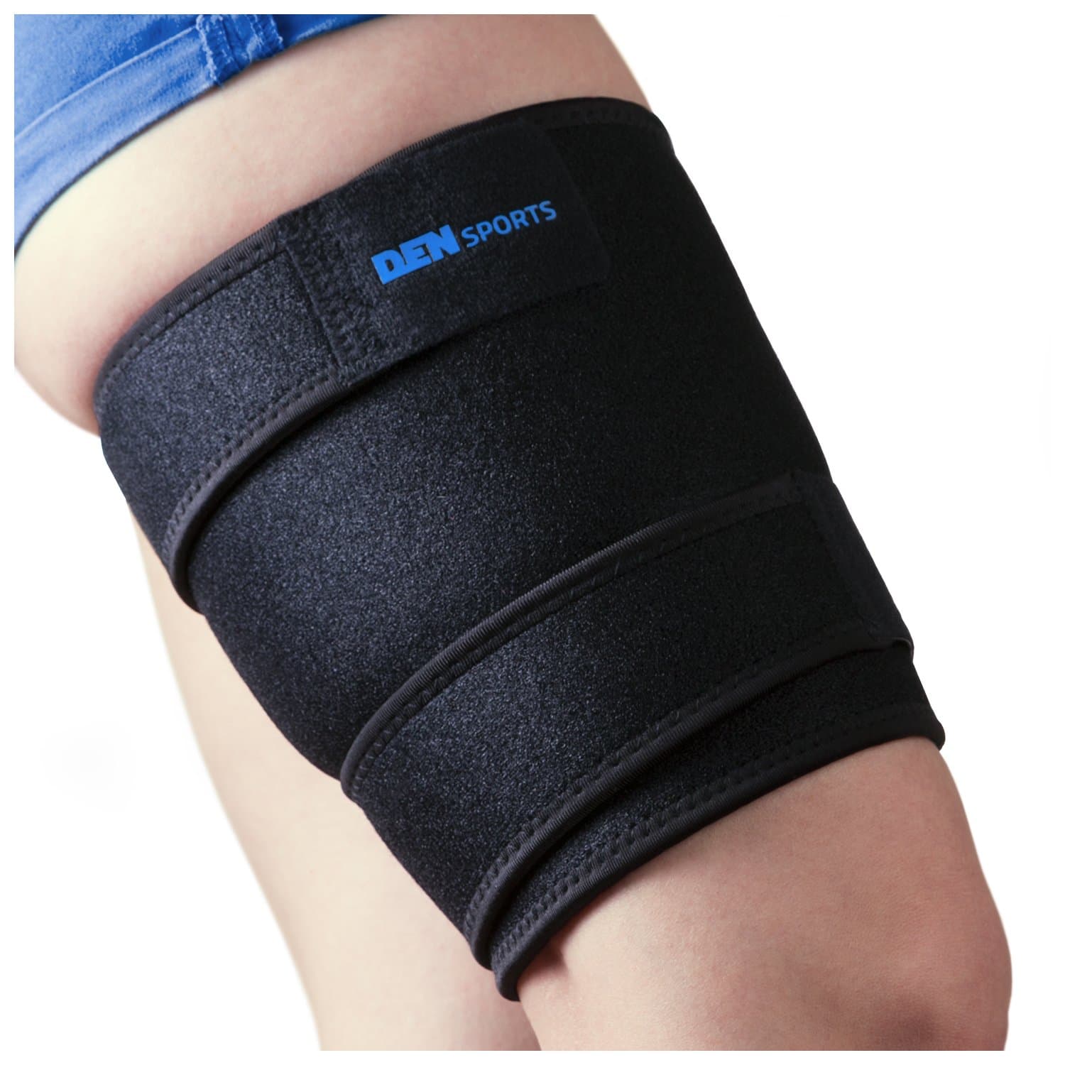 DenSports Hamstring Compression Sleeve Brace, Thigh Trimmer Support and Leg Compression Wrap