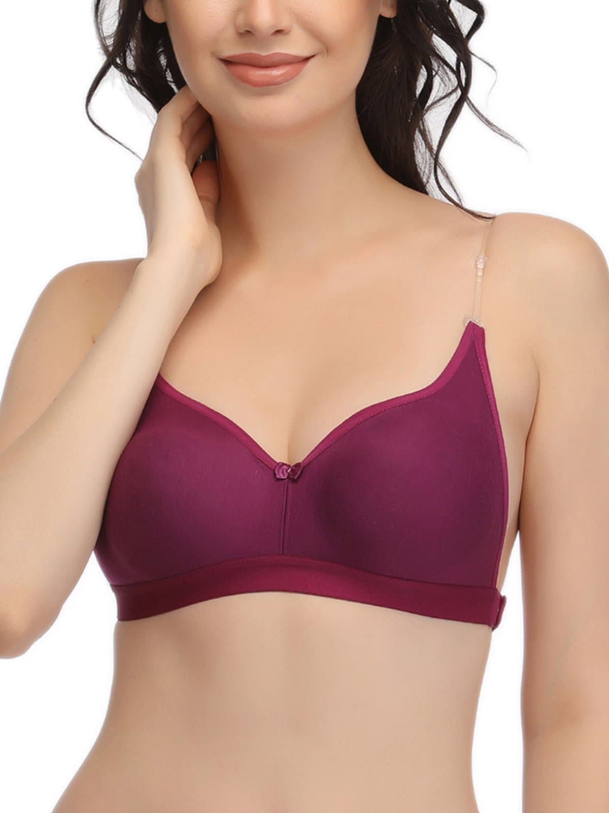 CloviaWomen's Cotton Non Padded Wire Free Full Coverage Bra