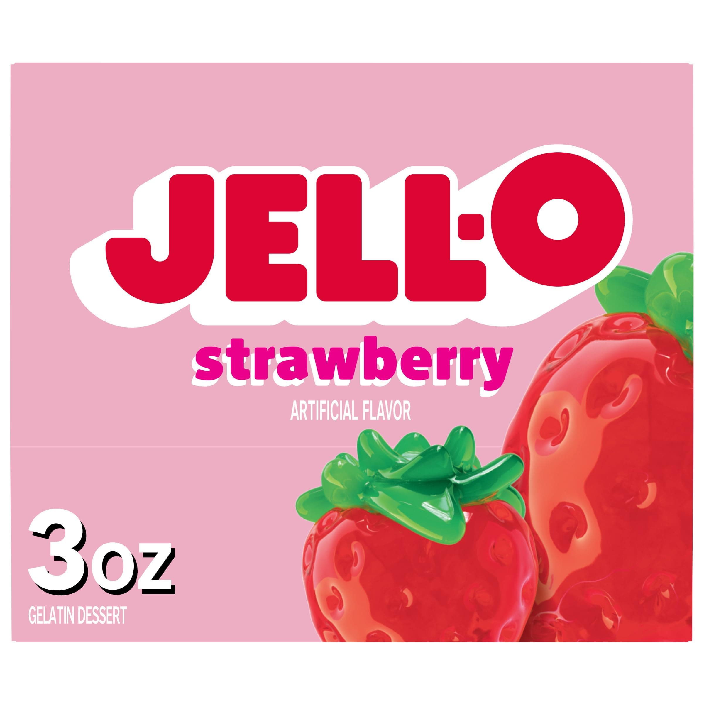 Jell-O Gelatin Strawberry, 3 oz