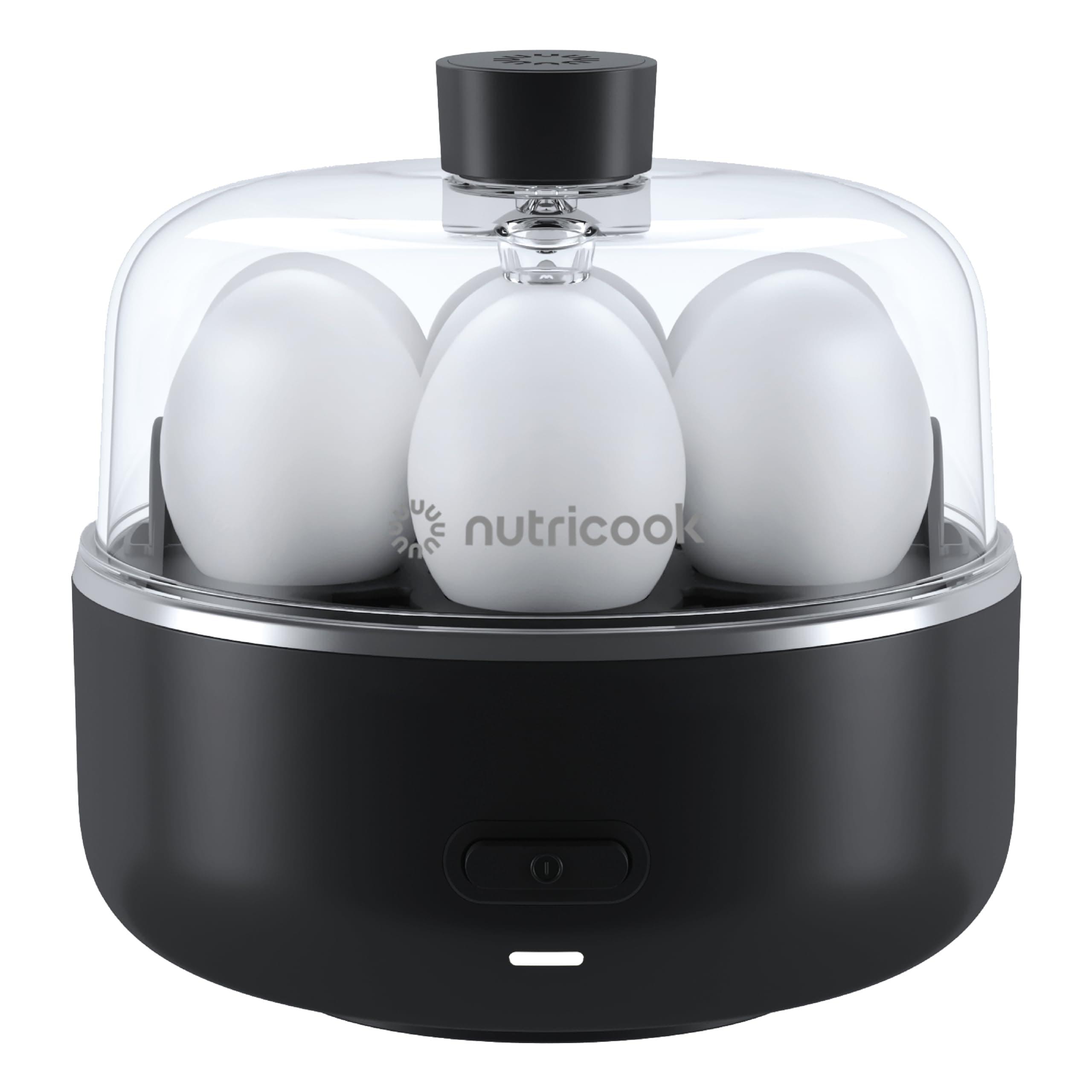 Nutricook Egg Cooker, 7 Eggs Capacity,Egg Cooker for Boiled, Poached, Scrambled Eggs & Omelettes, Buzzer Indicator, Precision Cooking, Includes accessories, EC207ME-K,Black, 2-Year Limited Warranty