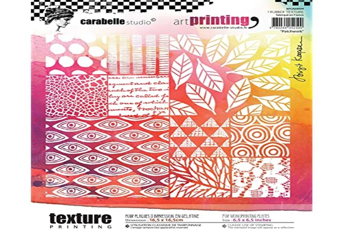 Carabelle Studio Carrabelle Studio Art Printing Square Rubber Texture Plate Patchwork, Multicolor