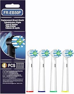 Replacement Toothbrush Heads Compatible with Braun Oral B Pro 1000/7000/9600/5000/3000, Brush Heads Refills for Genius X and Smart 1500 Electric Toothbrush (White)
