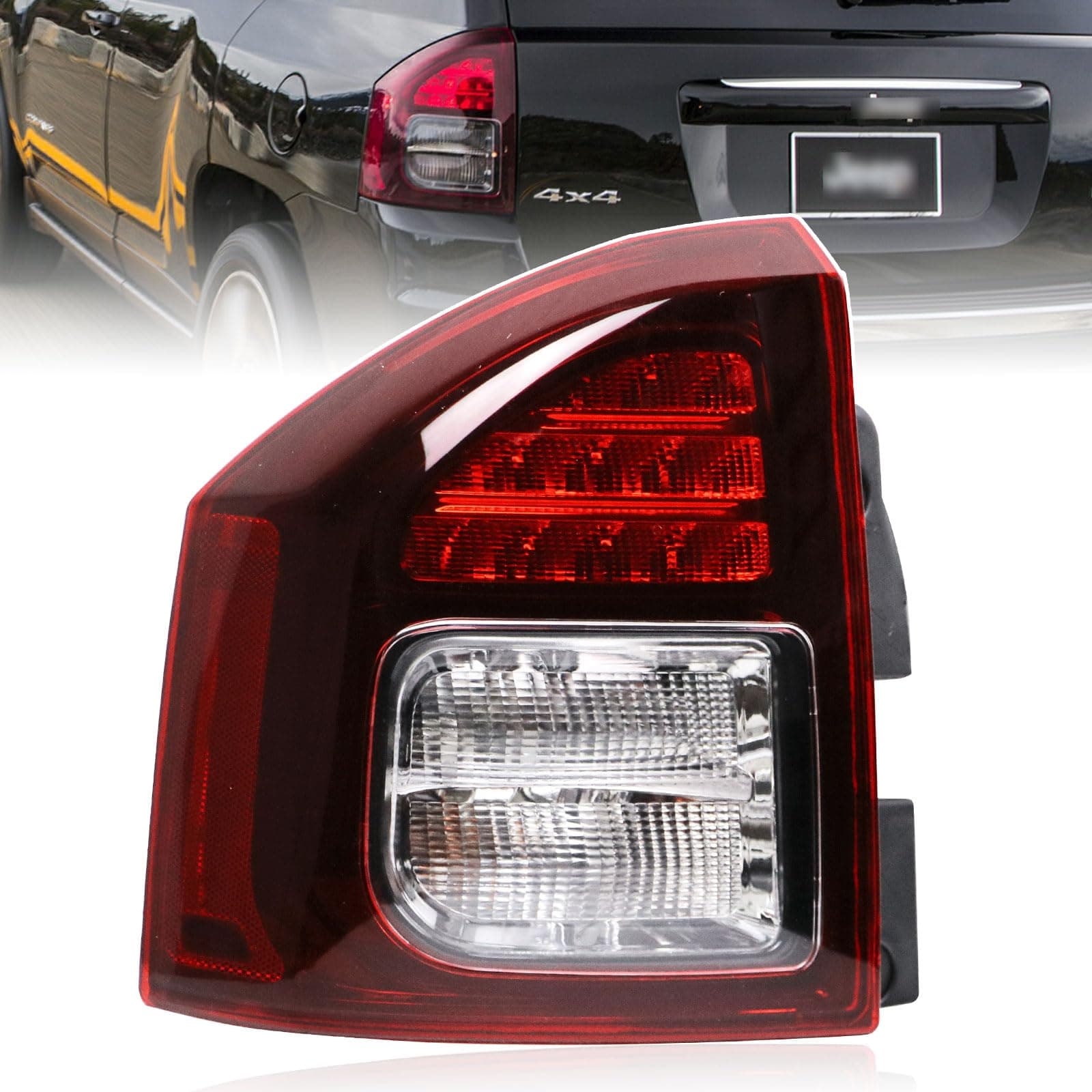 Tail Lights Compatible with JEEP Compass 2014-2017 Rear LED Taillights Assembly Left Driver Side Tail Lamp