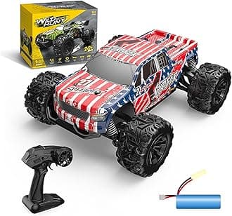 1/20 All Terrain RC Car, 20+KMH Monster Truck, 2.4Ghz Off-Road RC Vehicle with 1 Batteries, Suitable for Adults and Beginners, for Boys and Girls (Red)