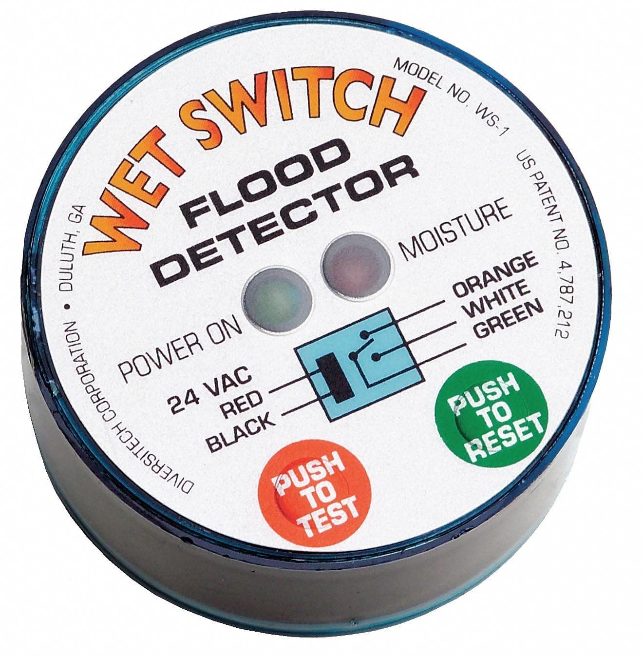 Diversitech Wet Switch Flood Detector, 8" x 1.55" x 9.6" (WS-1)