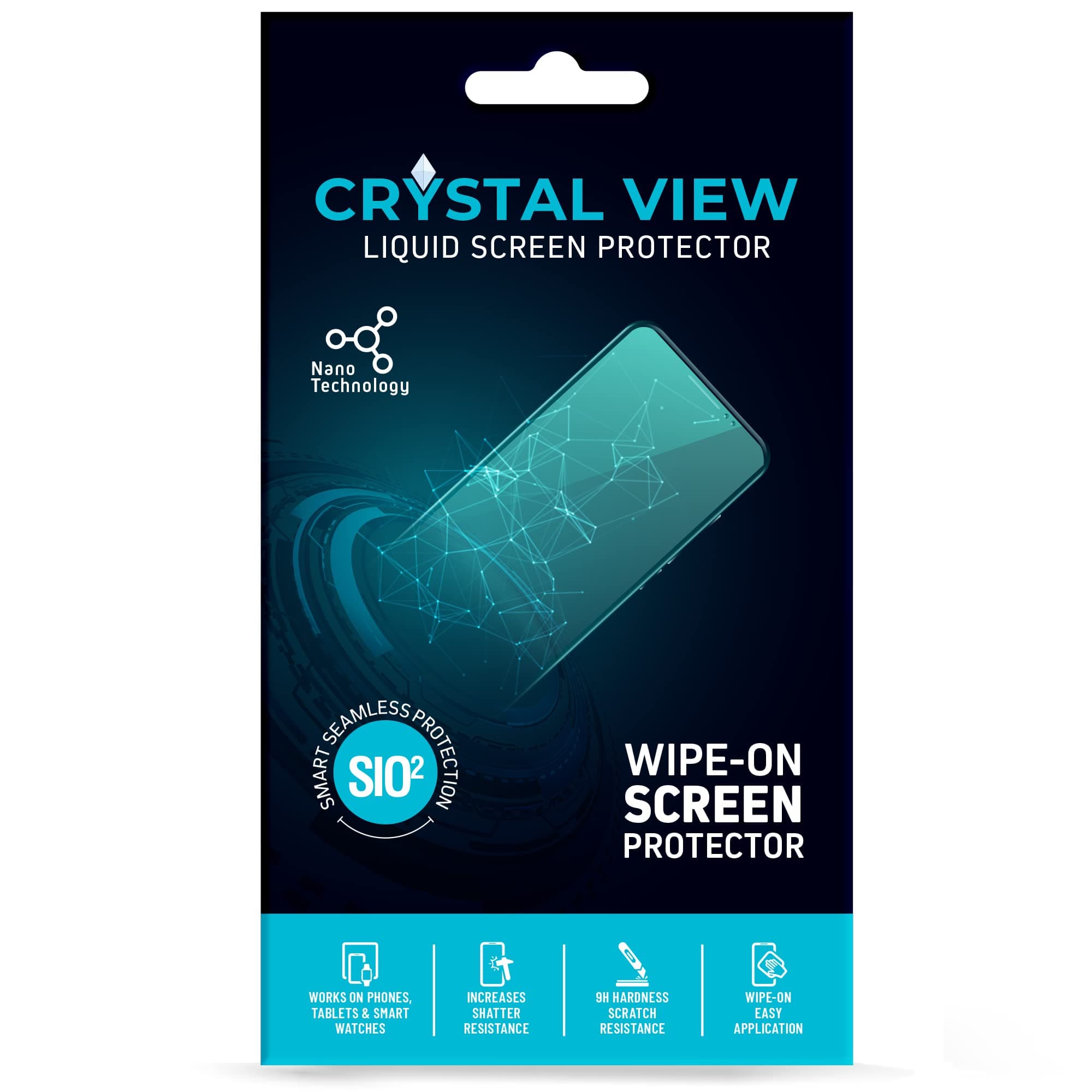 Liquid Glass Screen Protector - Wipe On Scratch and Shatter Resistant Nano Protection for All Phones Tablets Smart Watches Universal