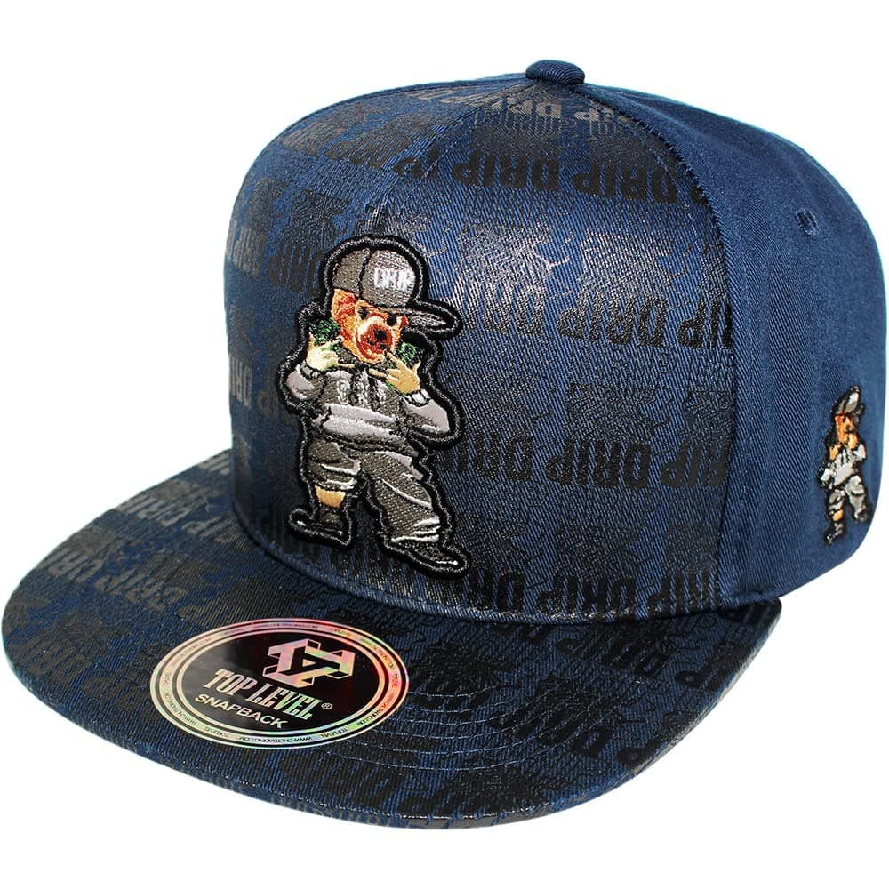 TOP Level Men's Adjustable Cotton Snapback Cap 2 (Various Unique Hat Designs Available)