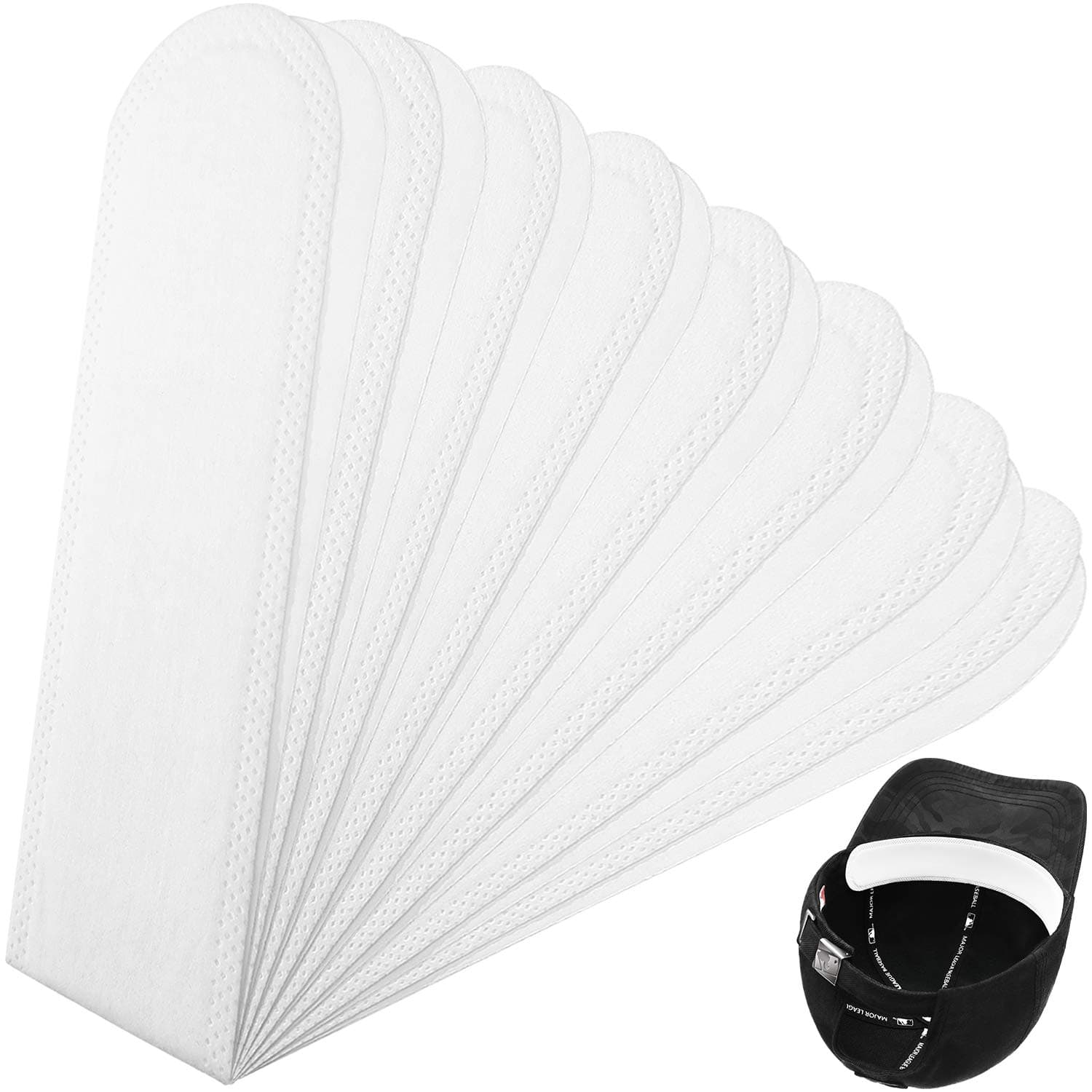 Gejoy Hat Sweat Liner 30 Pcs Hat Sweat Protector Disposable Cap Sweatband for Women Men Golf Baseball